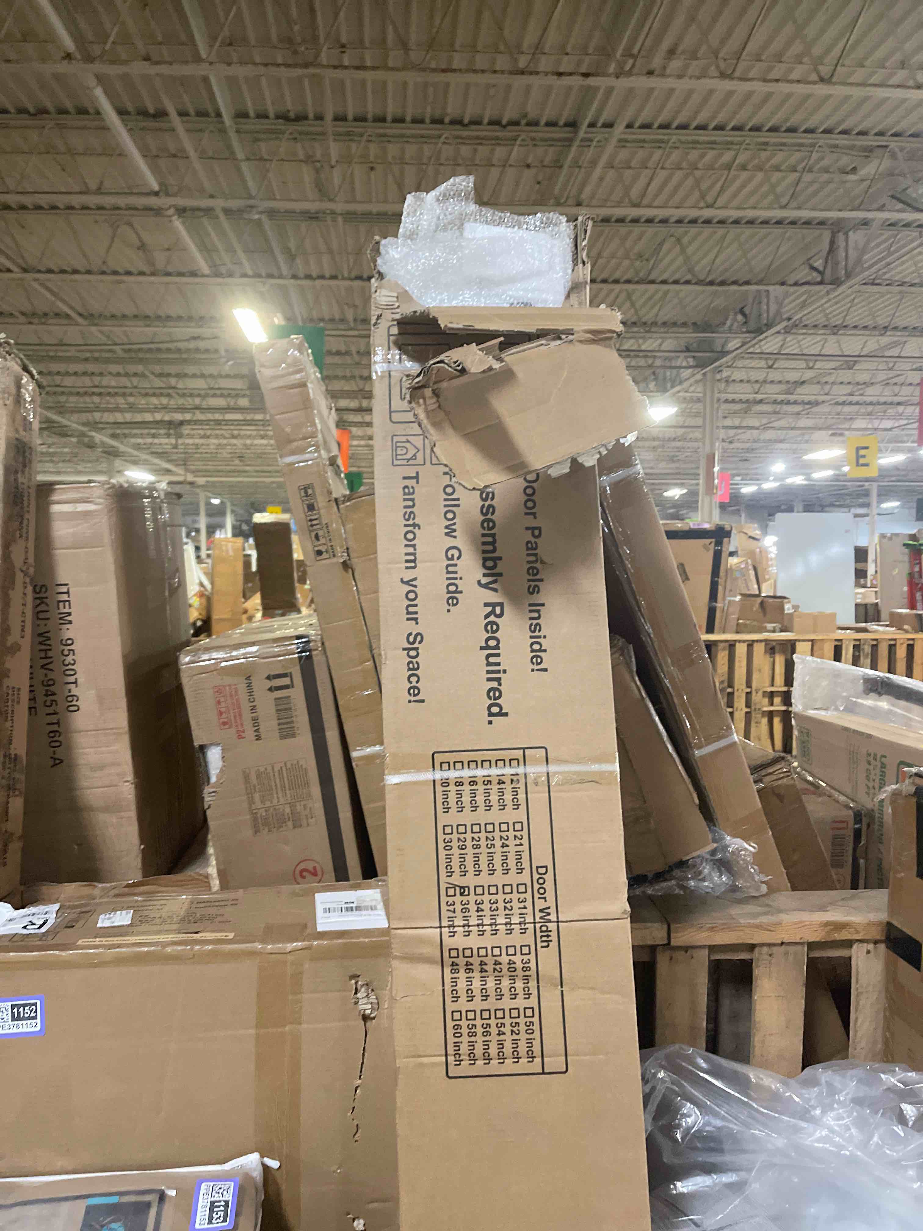 Condition photo showing New/Like New for Preassembled Bifold Doors for 36"x 80" Opening,1-Panel Sliding Interior Closet Folding Barn Door Slab with Concealed Hardware Kit,MDF Wood Panel,White Water-Proof PVC Surface,Easy Installation