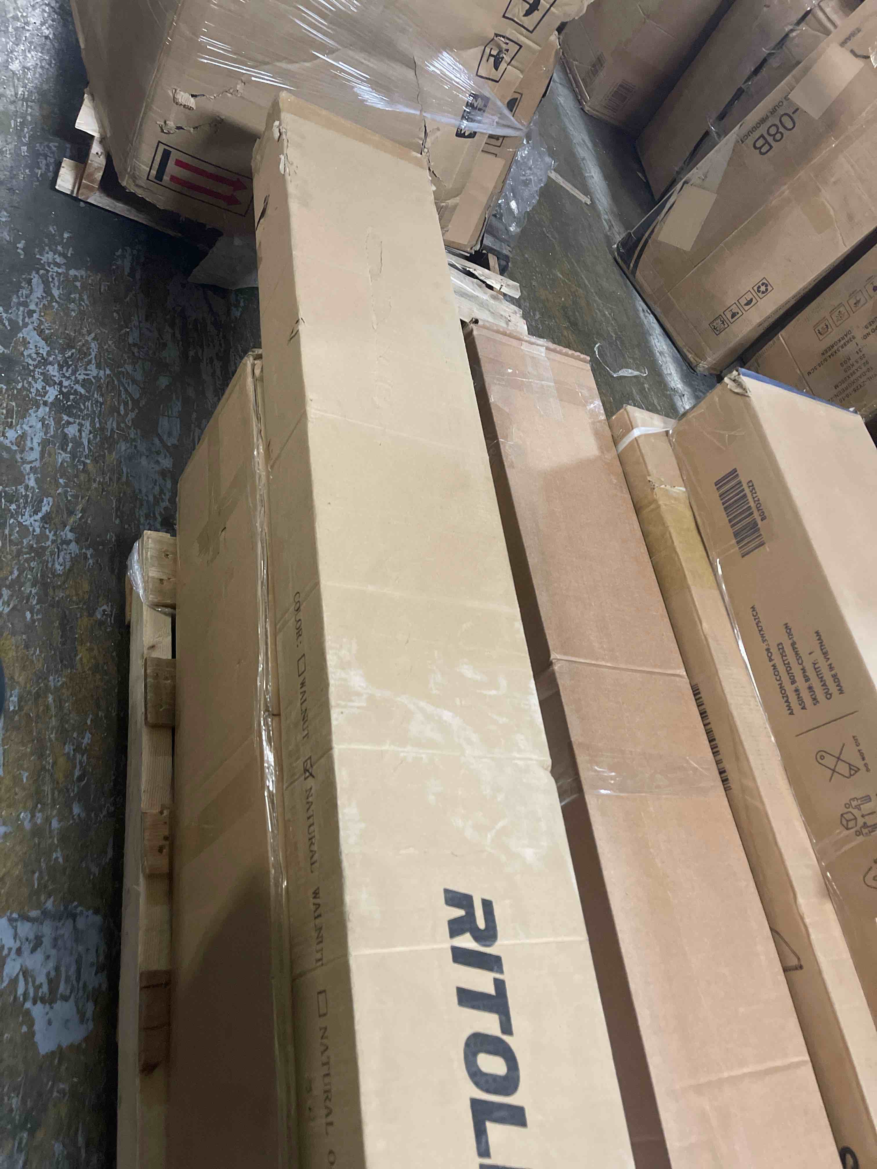 Condition photo showing New/Like New for 6pcs x 94.5" x 7.9" 3D Acoustic Slat Wall Panels for Interior Wall Décor Oak Brown Wall Slat(6 Pack/31.20 sq.ft)