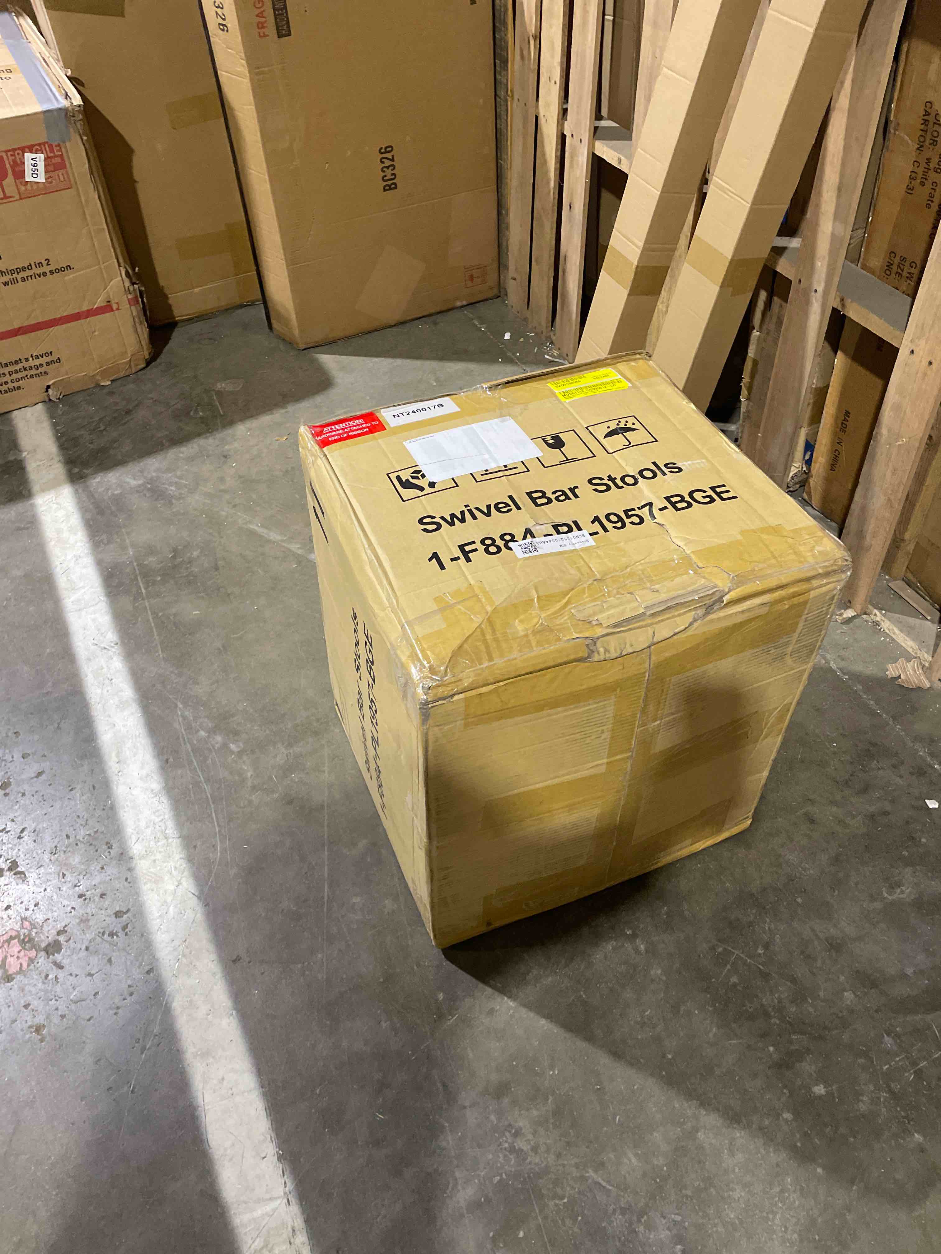 Condition photo showing New/Like New for Malakeh Solid Wood Swivel Counter (set of 2 chairs)