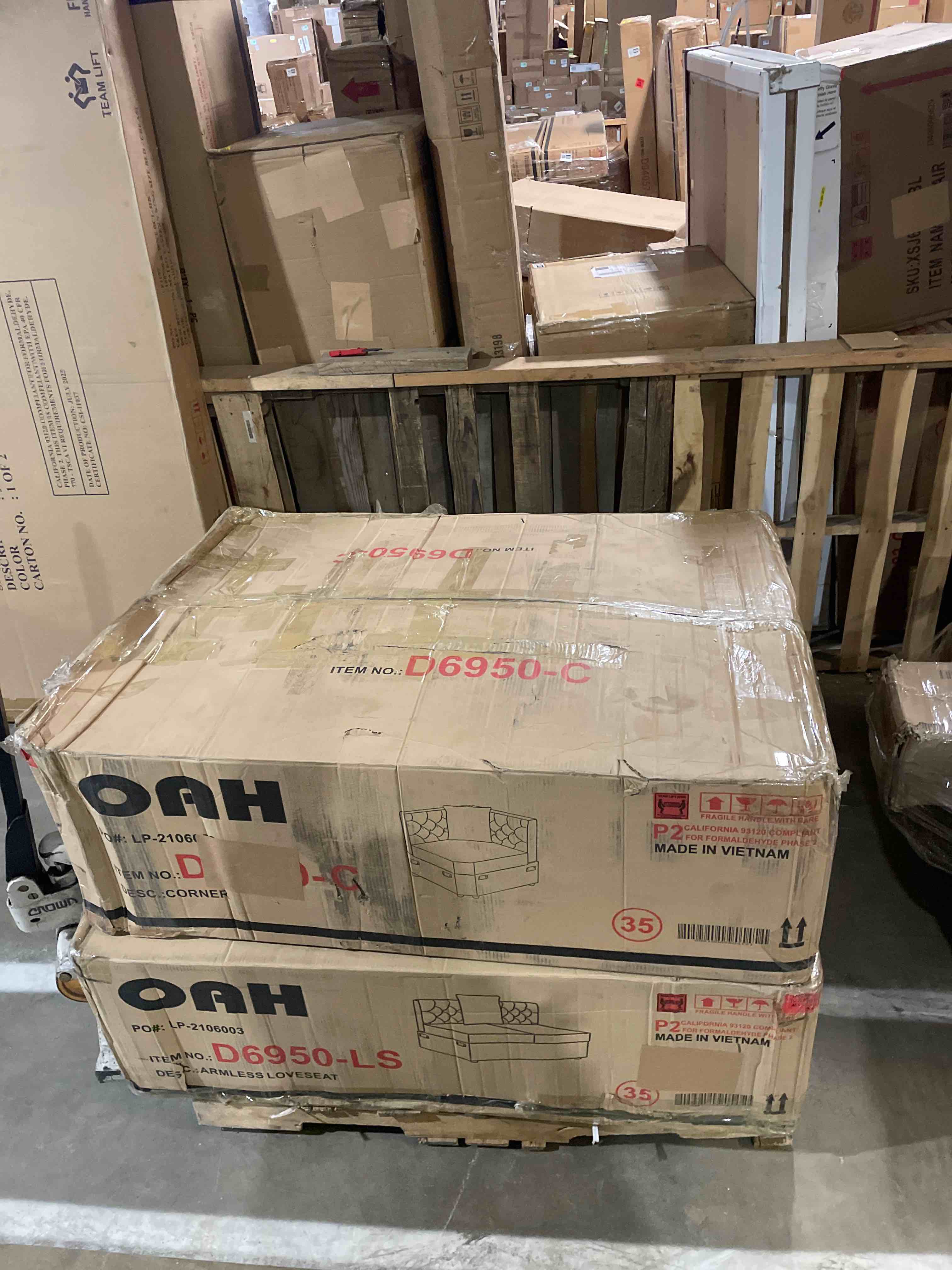 Condition photo showing As Is for Lakemeet 5 - Piece Velvet Sectional (missing pieces)