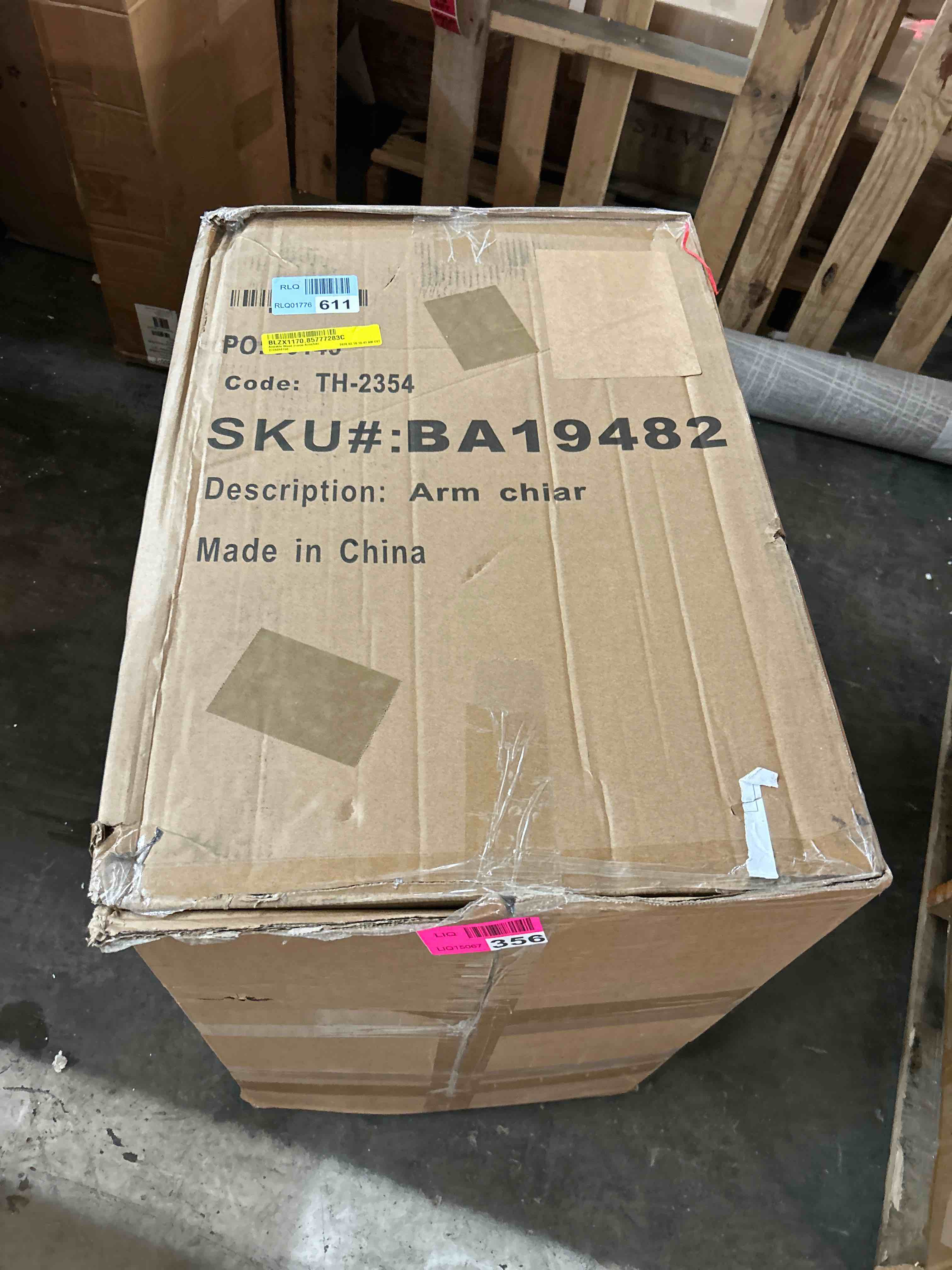 Condition photo showing New/Like New for Andablo Wood Frame Armchair