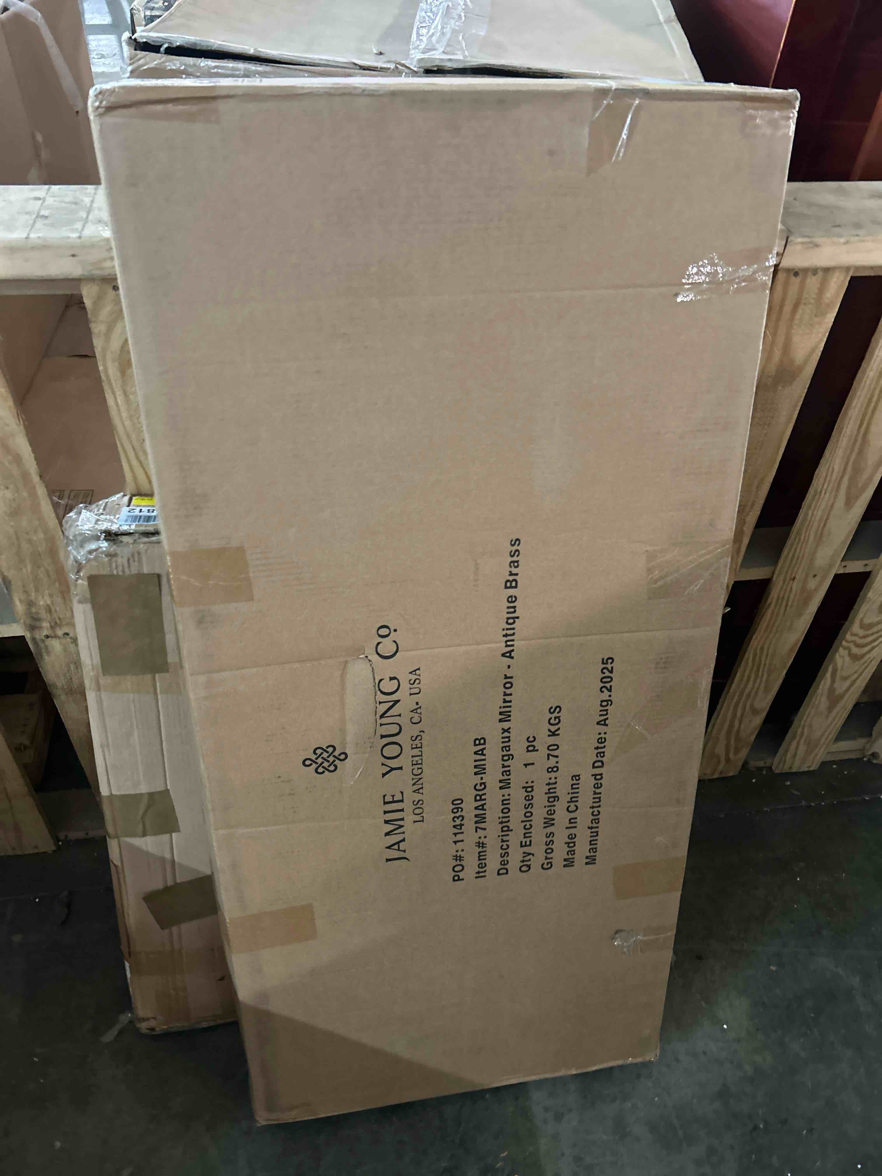 Condition photo showing New/Like New for Margaux Industrial Distressed Accent Mirror