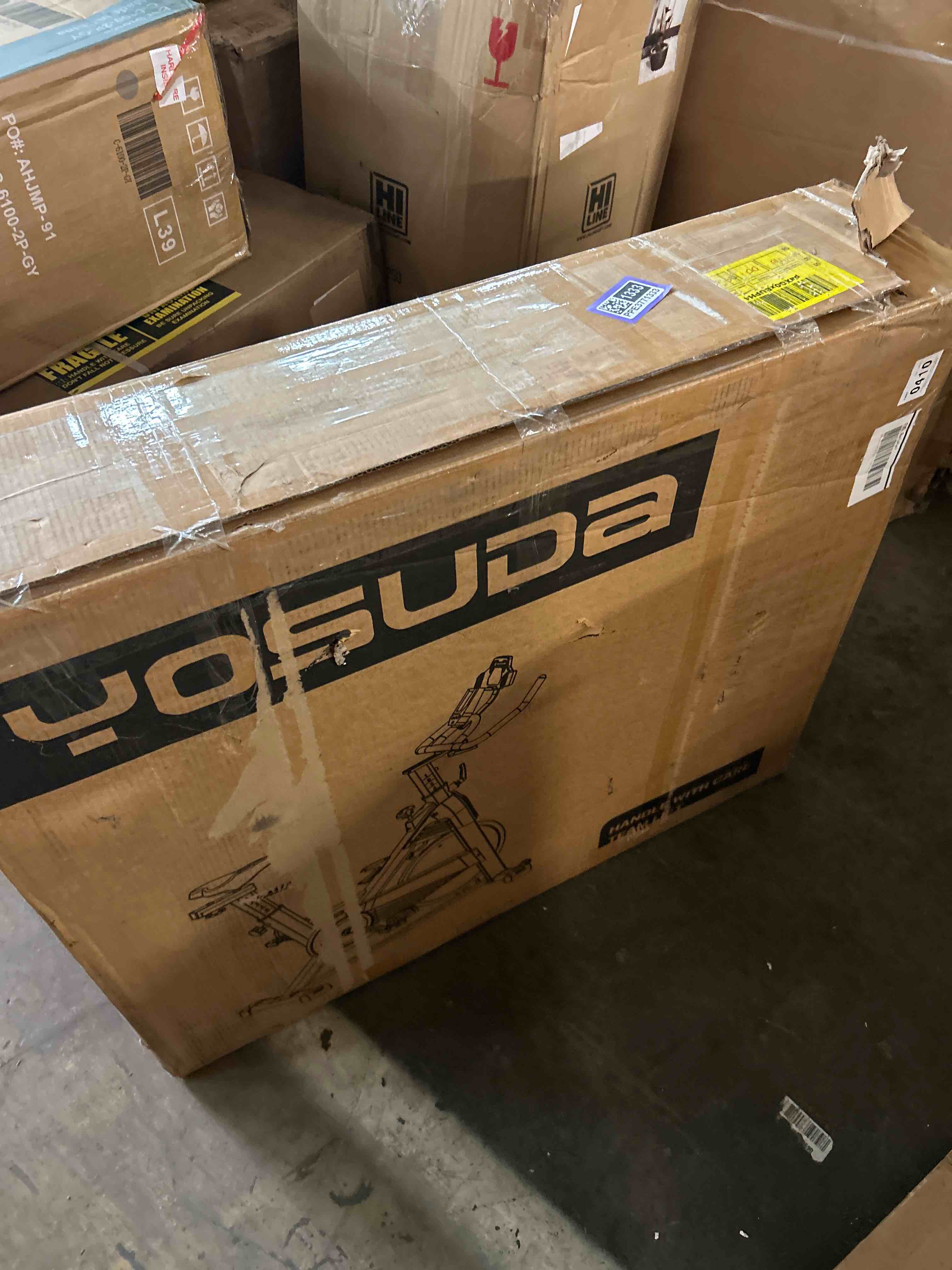 Condition photo showing New/Like New for YOSUDA Exercise Bike, Brake Pad Stationary Bike for Home with Exclusive App, Magnetic Indoor Cycling Bike with 300 lb Weight Capacity, Low Noise, Tablet Holder and Fitness Courses for Weight Loss Friction-Black