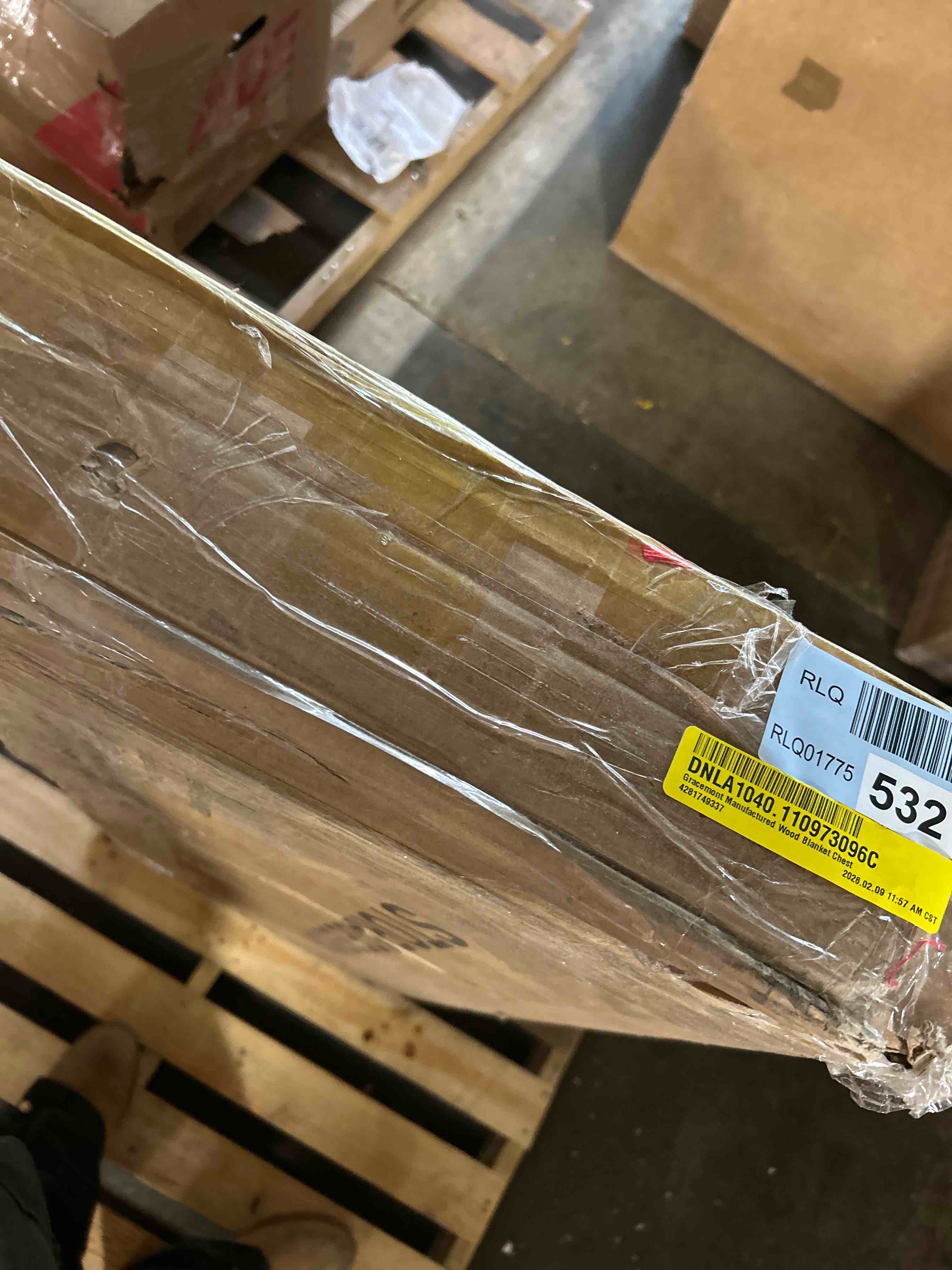 Condition photo showing New/Like New for Gracemont Manufactured Wood Blanket Chest