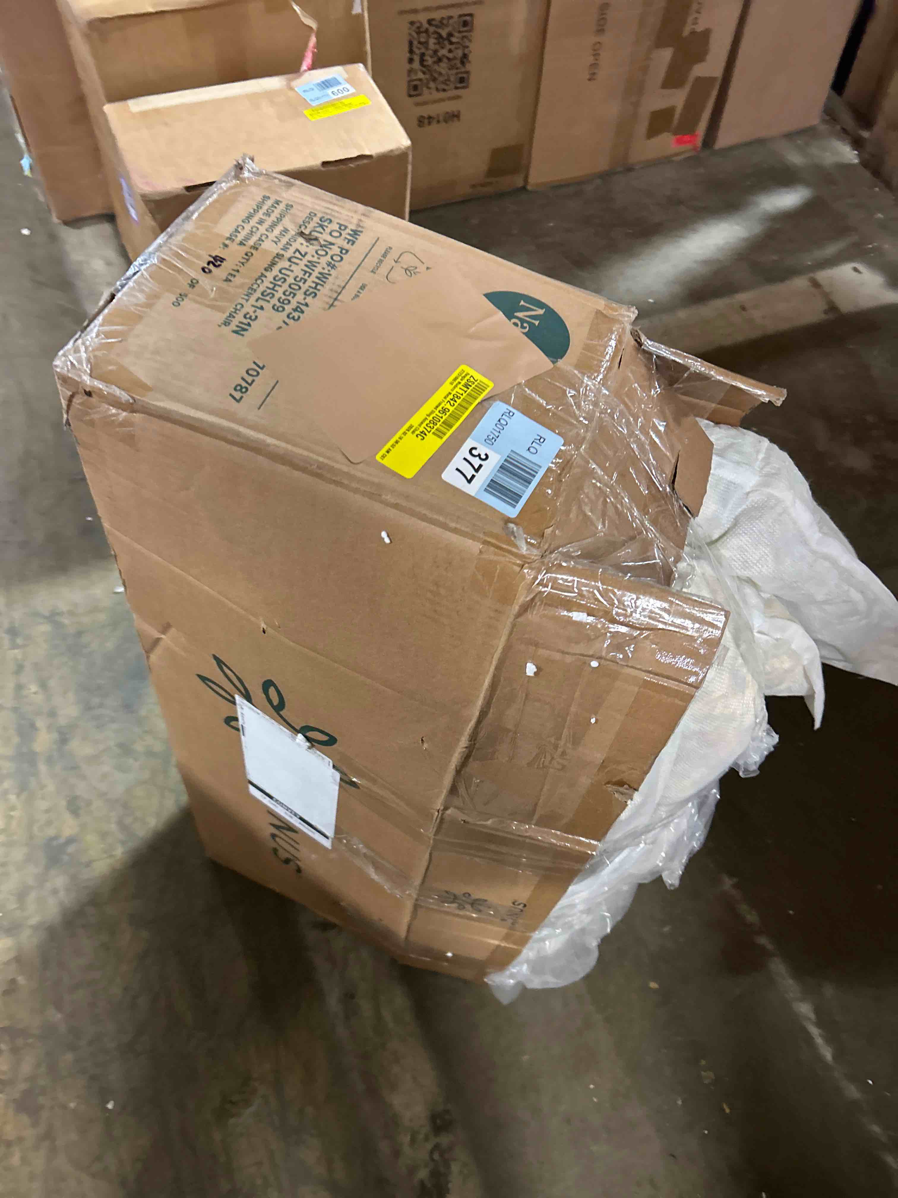 Condition photo showing As Is for Reagle Modern Metal Framed Sling Accent Chair(open box)