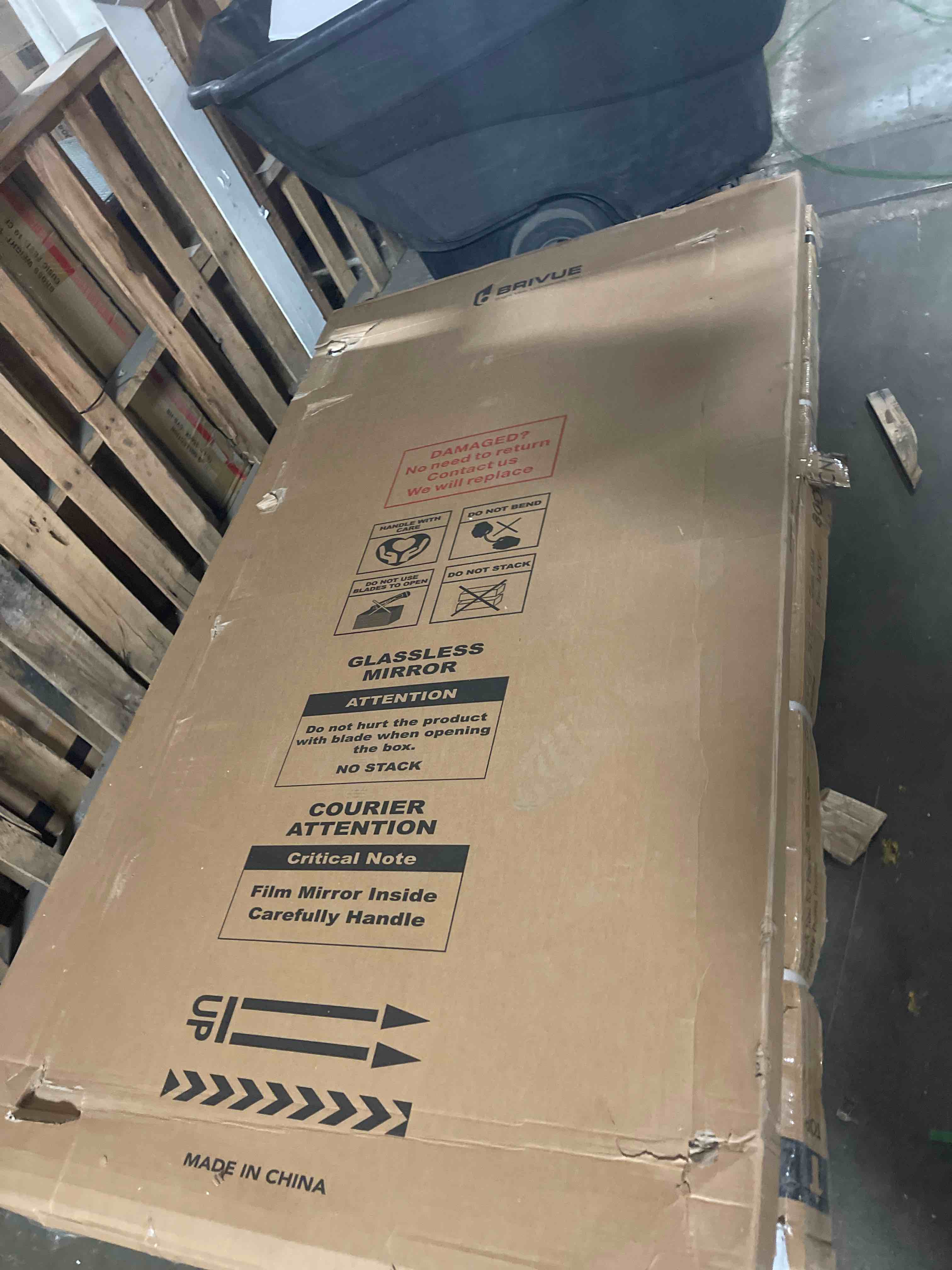 Condition photo showing New/Like New for FOREMOST Tub Door: Frameless, 60 in Overall Ht, Clear Tempered Glass, 1/4 in Glass Thick, Silver