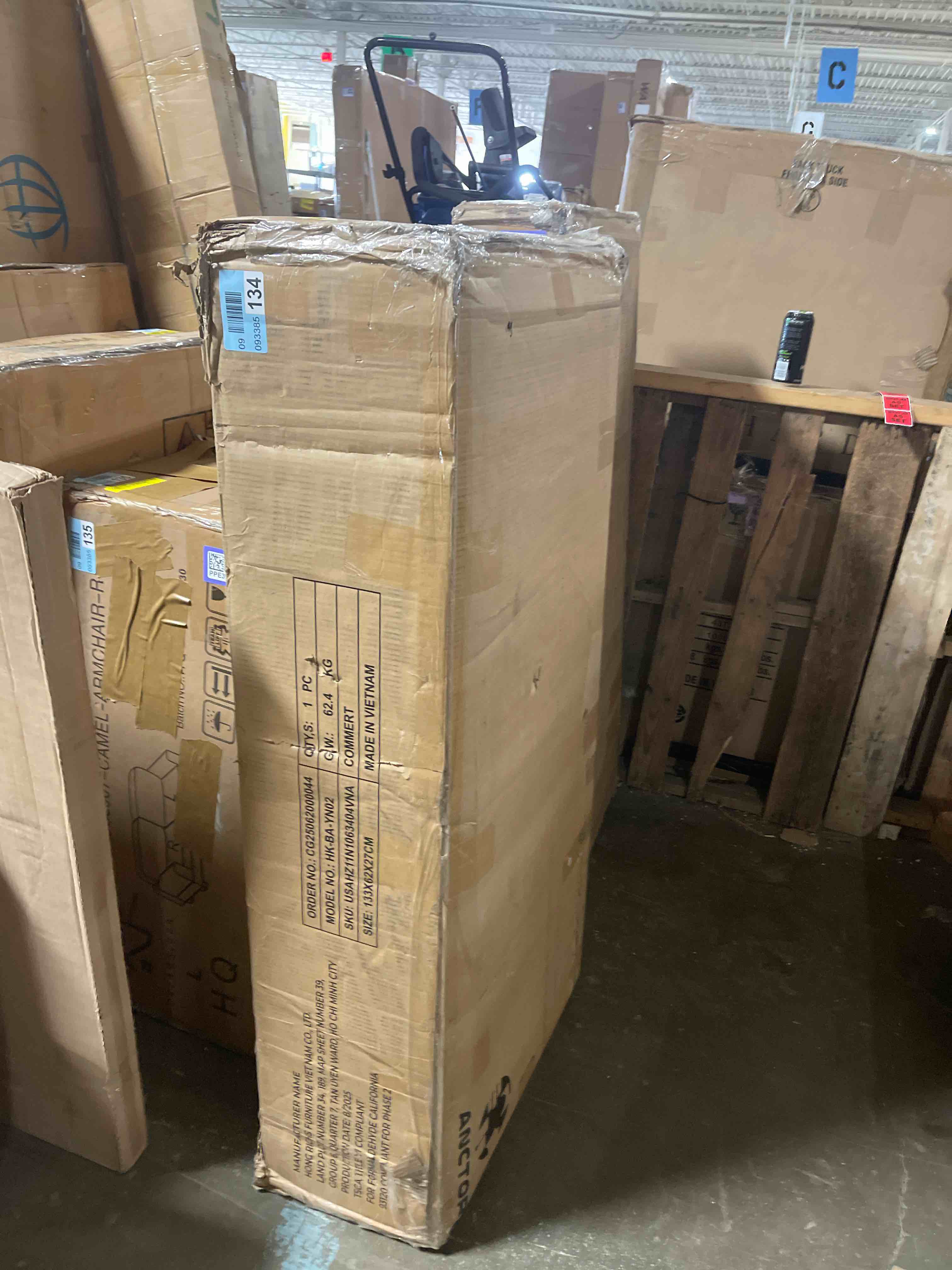 Condition photo showing New/Like New for Armoire Wardrobe Closet With 8 Door & 3 Drawers, 74.8" Large Wardrobe Cabinet With Hanging Rod, Freestanding Modern Bedroom Armoire Storage Cabinet