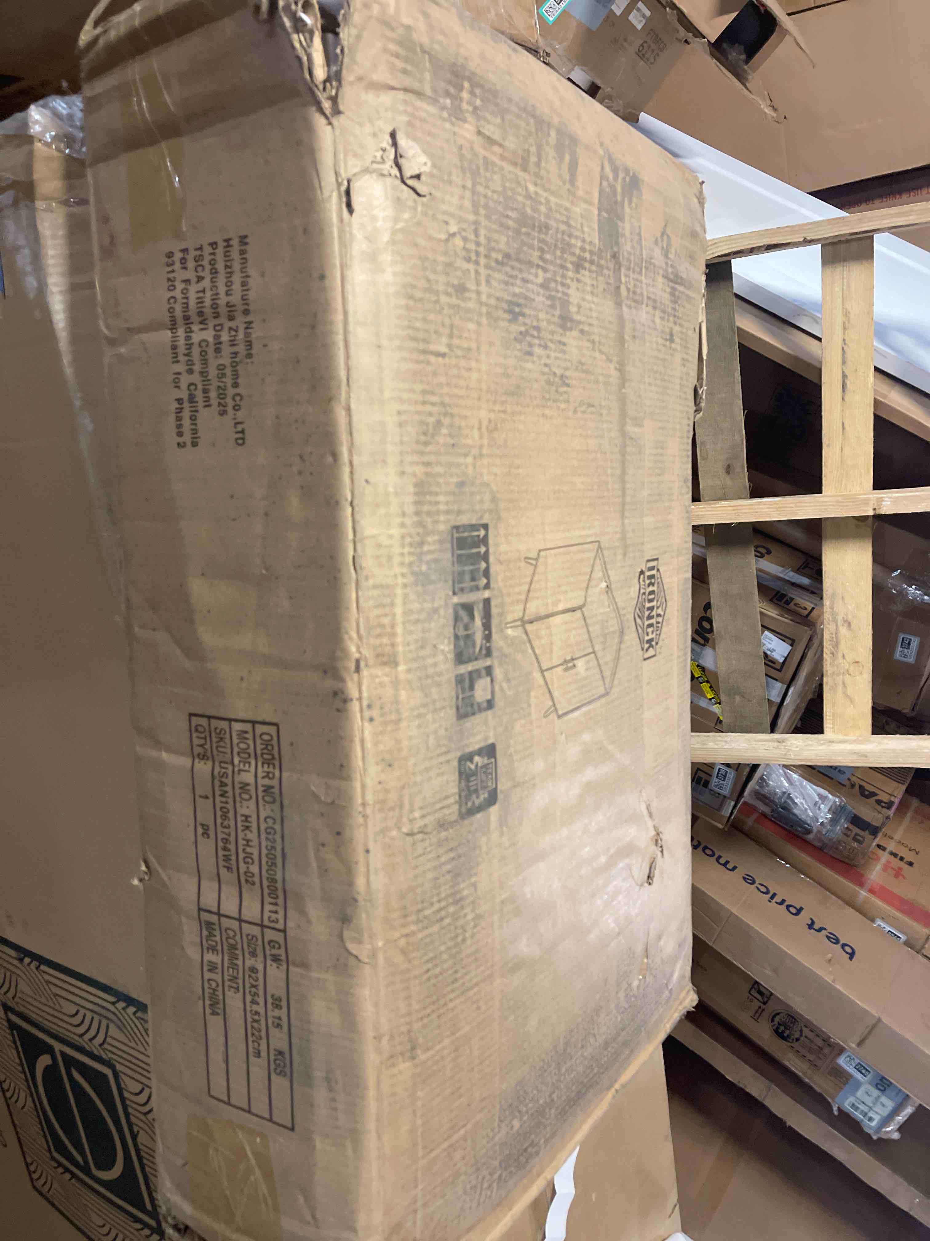 Condition photo showing As Is for Home Square 2-Piece Set with Hutch and Accent Cabinet in Solid White