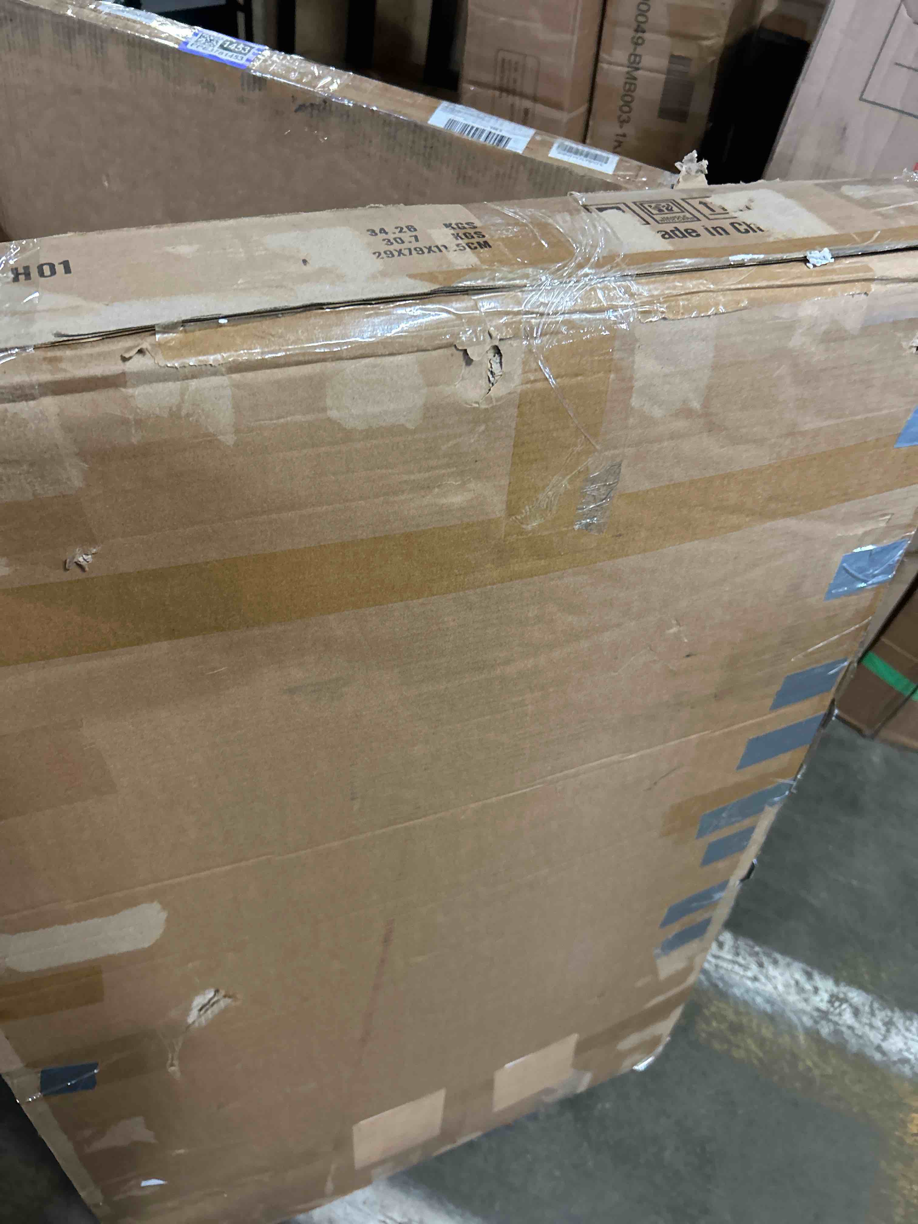 Condition photo showing As Is for Piece Dining Table Set For 4, Faux Marble Kitchen Table And Chairs Set Of 4, Rectangular Dining Room Table With 4 Upholstered Dinner Chairs For Small Space, Dining Room, Living Room(incomplete)