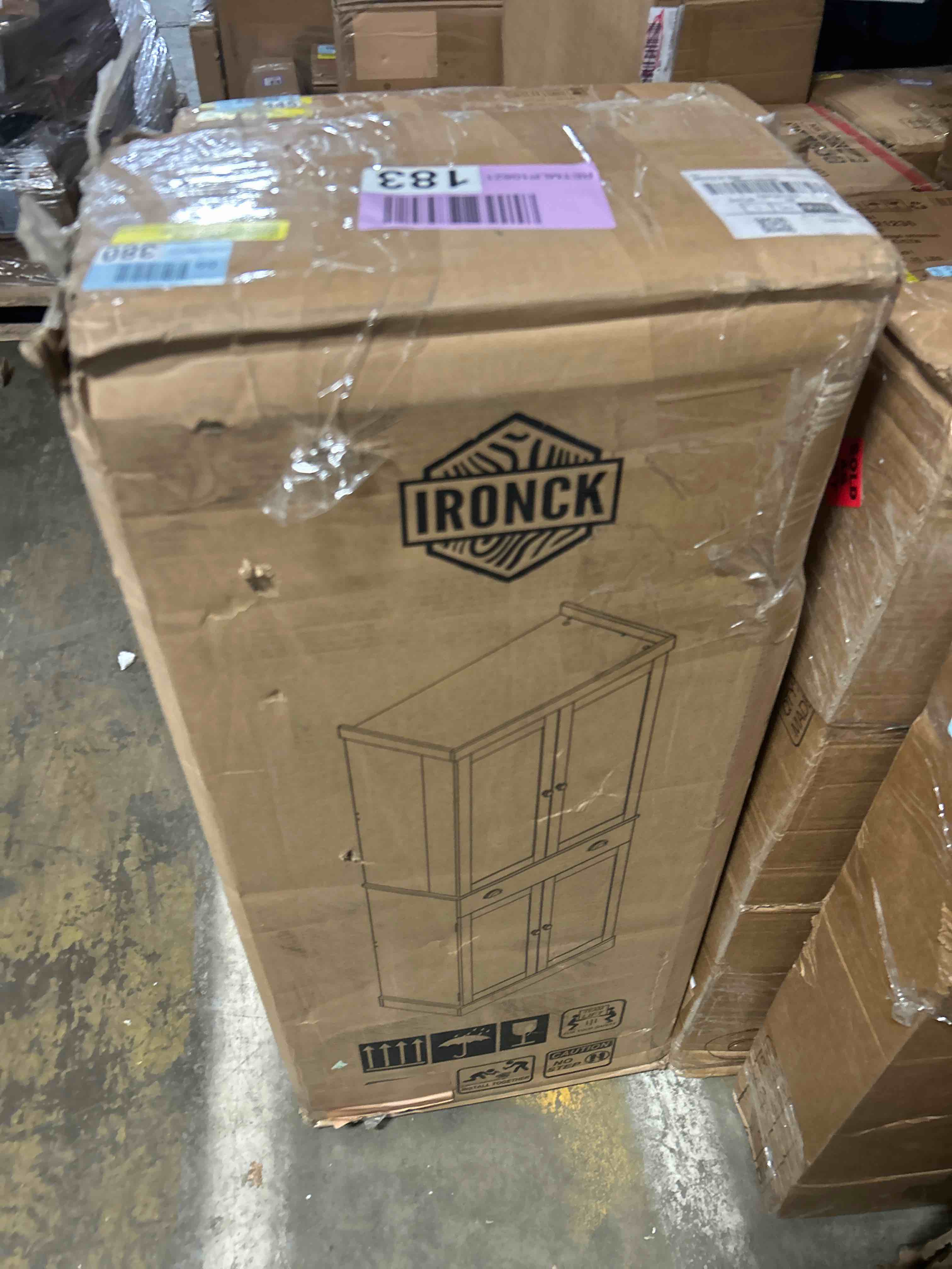 Condition photo showing New/Like New for Kitchen Pantry Cabinet With Sliding Storage Rack And 6 Hanging Shelf