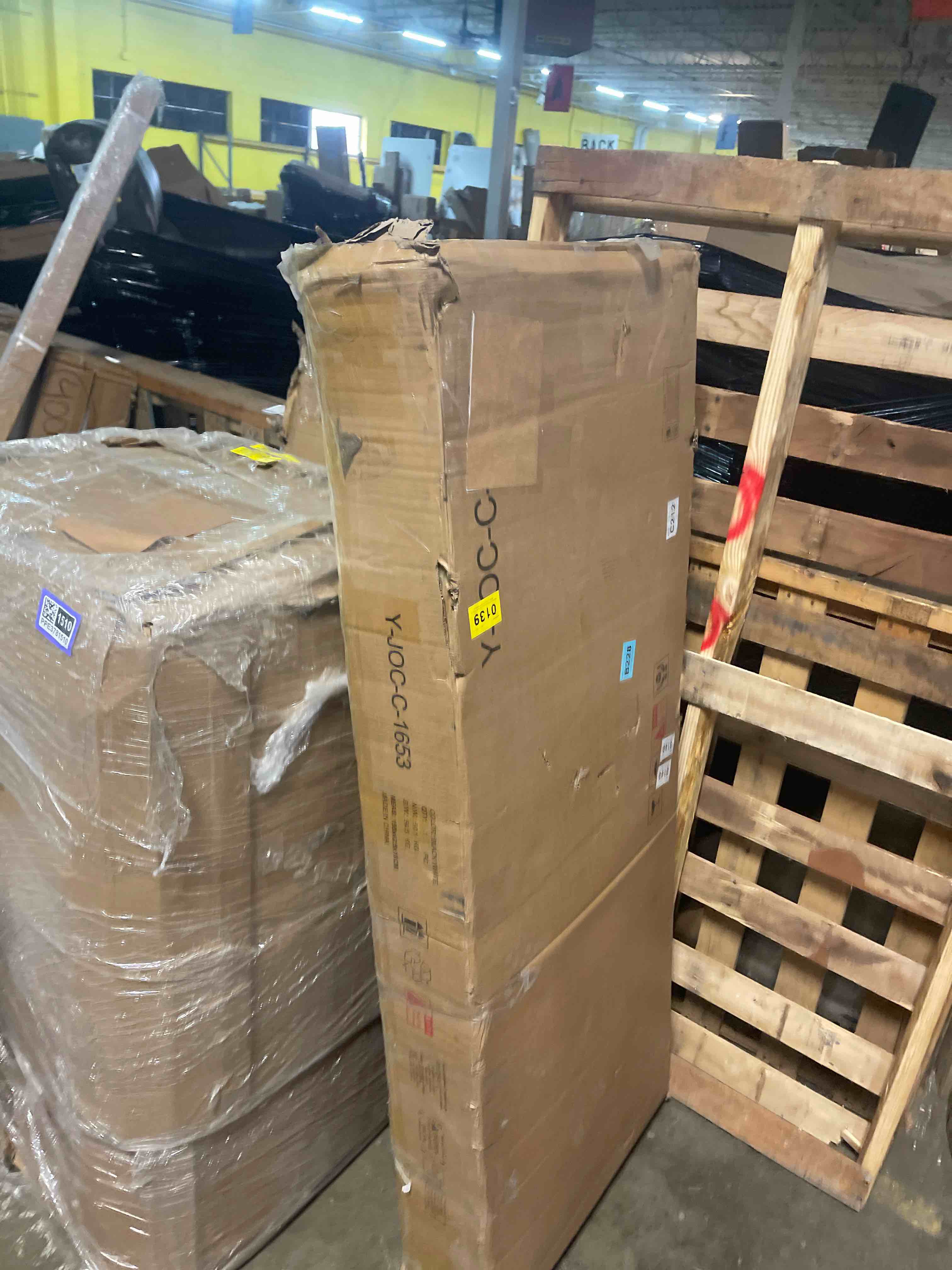 Condition photo showing New/Like New for farmhouse 67" h executive desk with hutch,office desks with 5 drawers, computer desk with storage cabinet & file drawers and charging station, wood workstation for home office,study.(unique white).