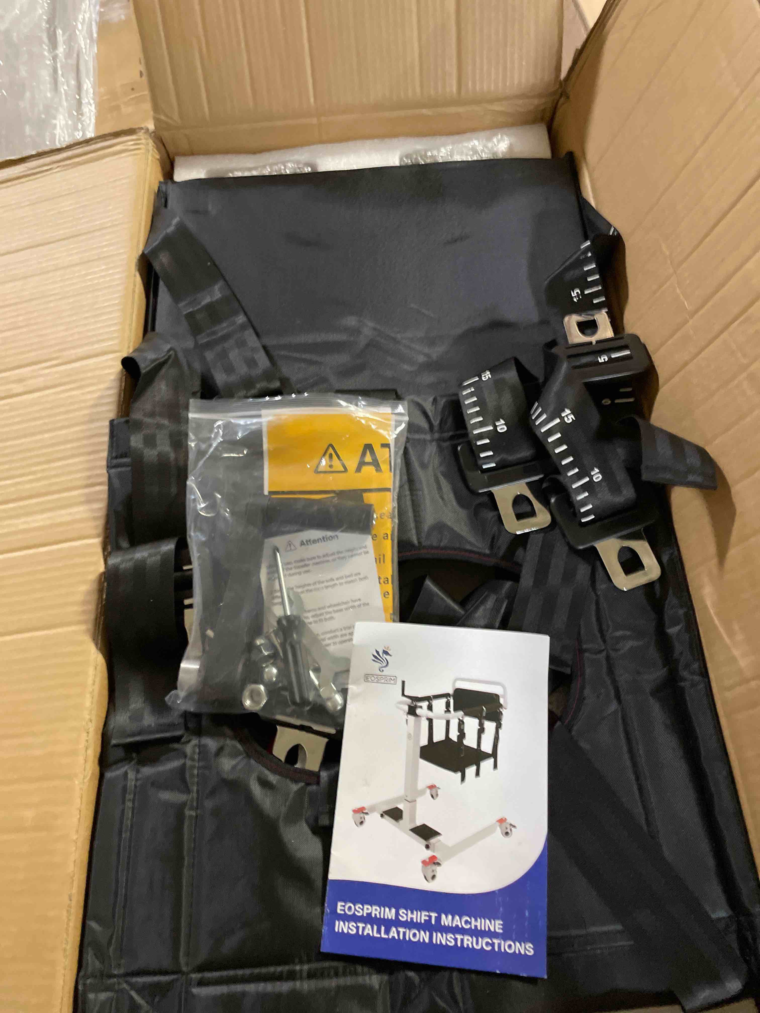 Condition photo showing New/Like New for Patient Lift Transfer Chair Patient Lift aid Patient Lift Wheelchair,Shower Chair with Two Seat Cushions and Bedpan,Adjustable Height Transfer Wheelchairs for Seniors (Upgrade++Bedpan)