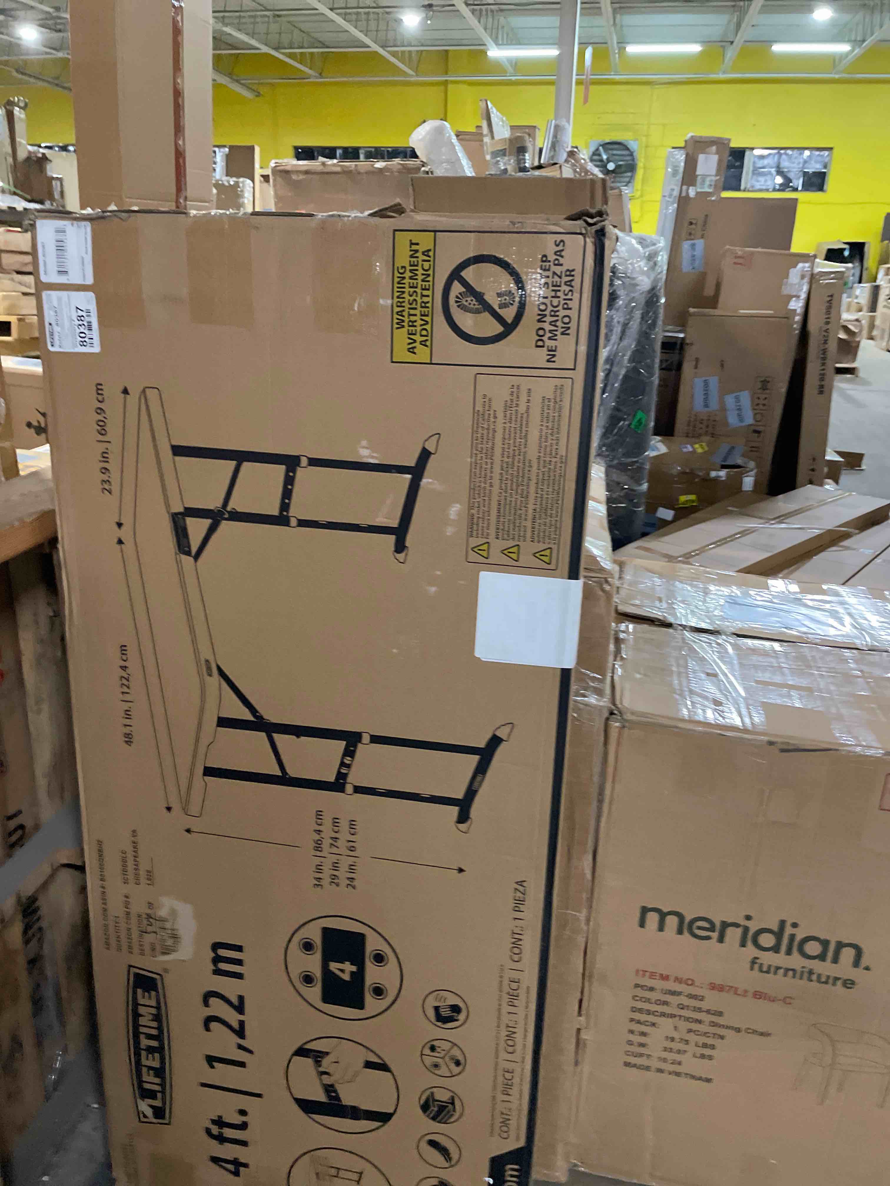 Condition photo showing New/Like New for LIFETIME 80387 4-Foot Commercial Adjustable Folding Table, Almond