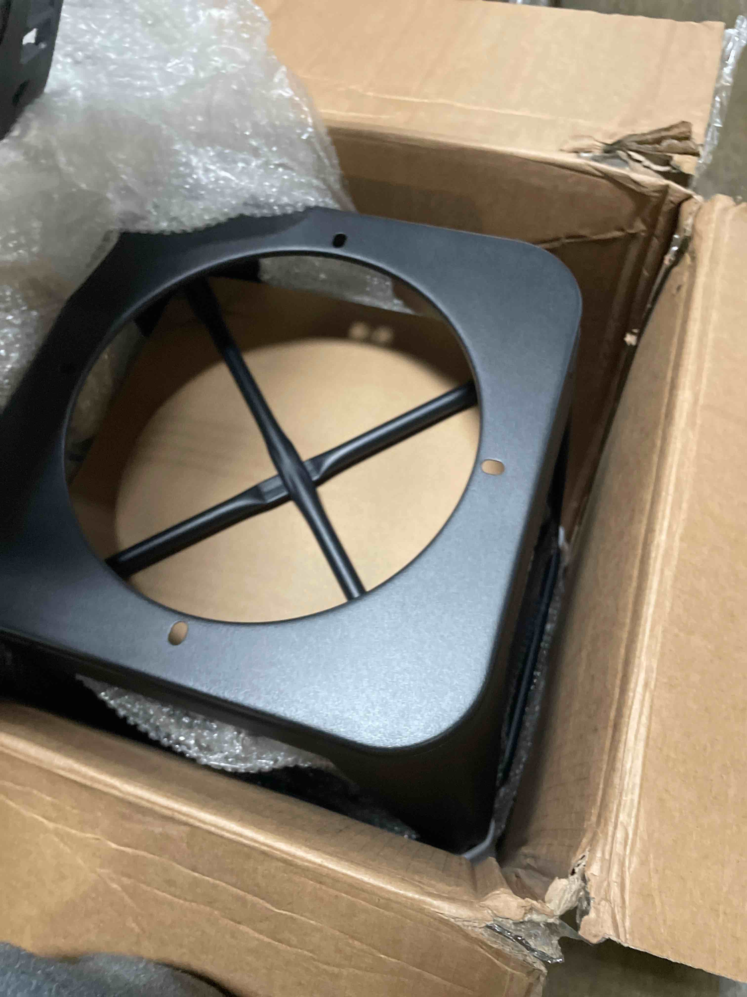 Condition photo showing New/Like New for (diff style))Metal Bar Stools Set of 4, Counter Height Bar Stools with Low Back, 24 Inch Modern Industrial Bar Chairs for Kitchen (Matte Black)