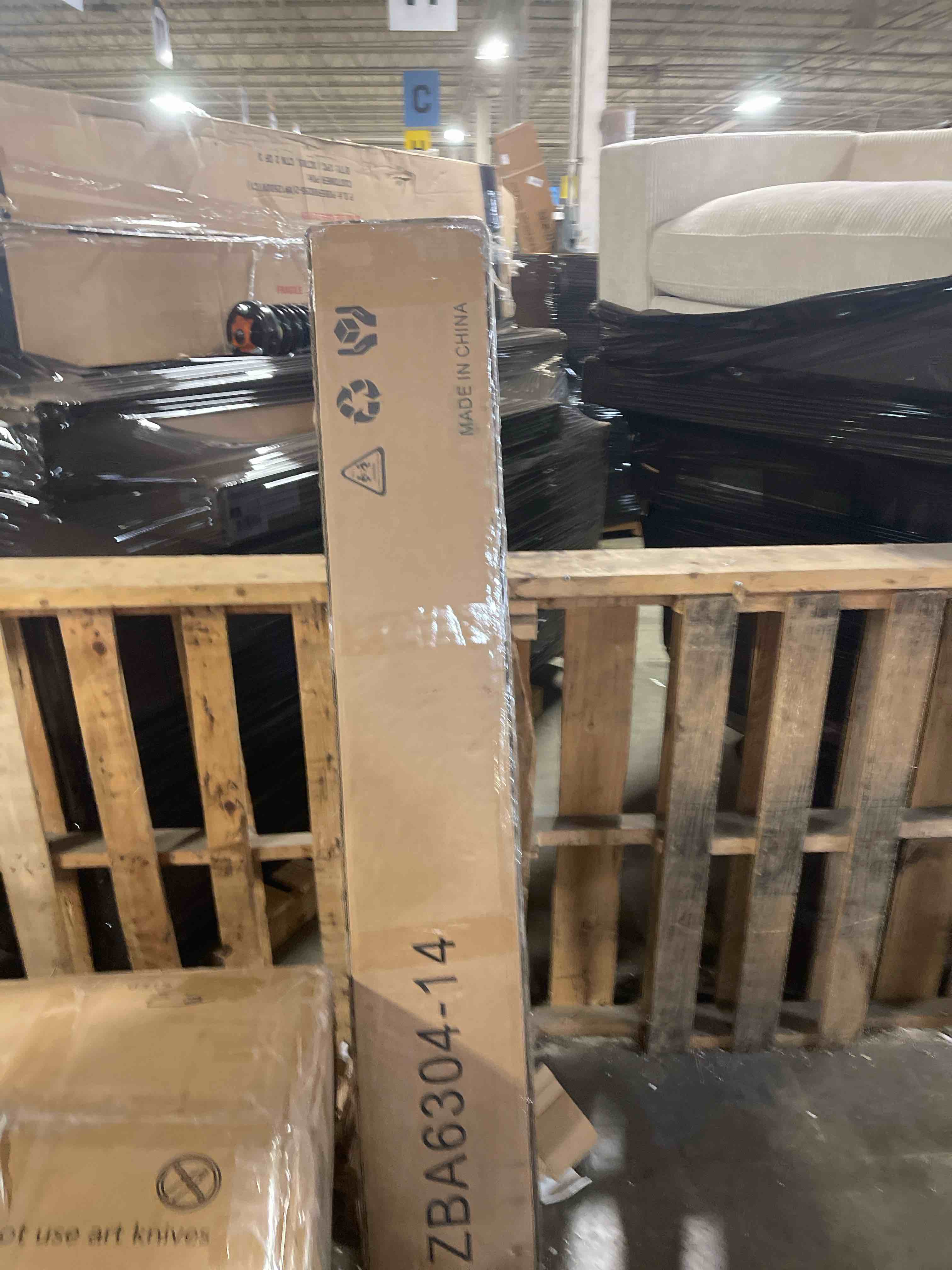 Condition photo showing As Is for Nori Platform Bed Frame With Headboard and Footboard