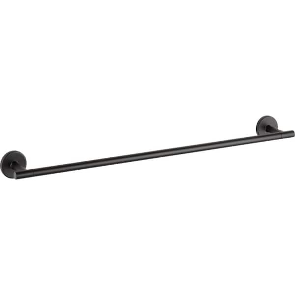 Trinsic 24 in. Wall Mount Towel Bar Bath Hardware Accessory in Matte Black