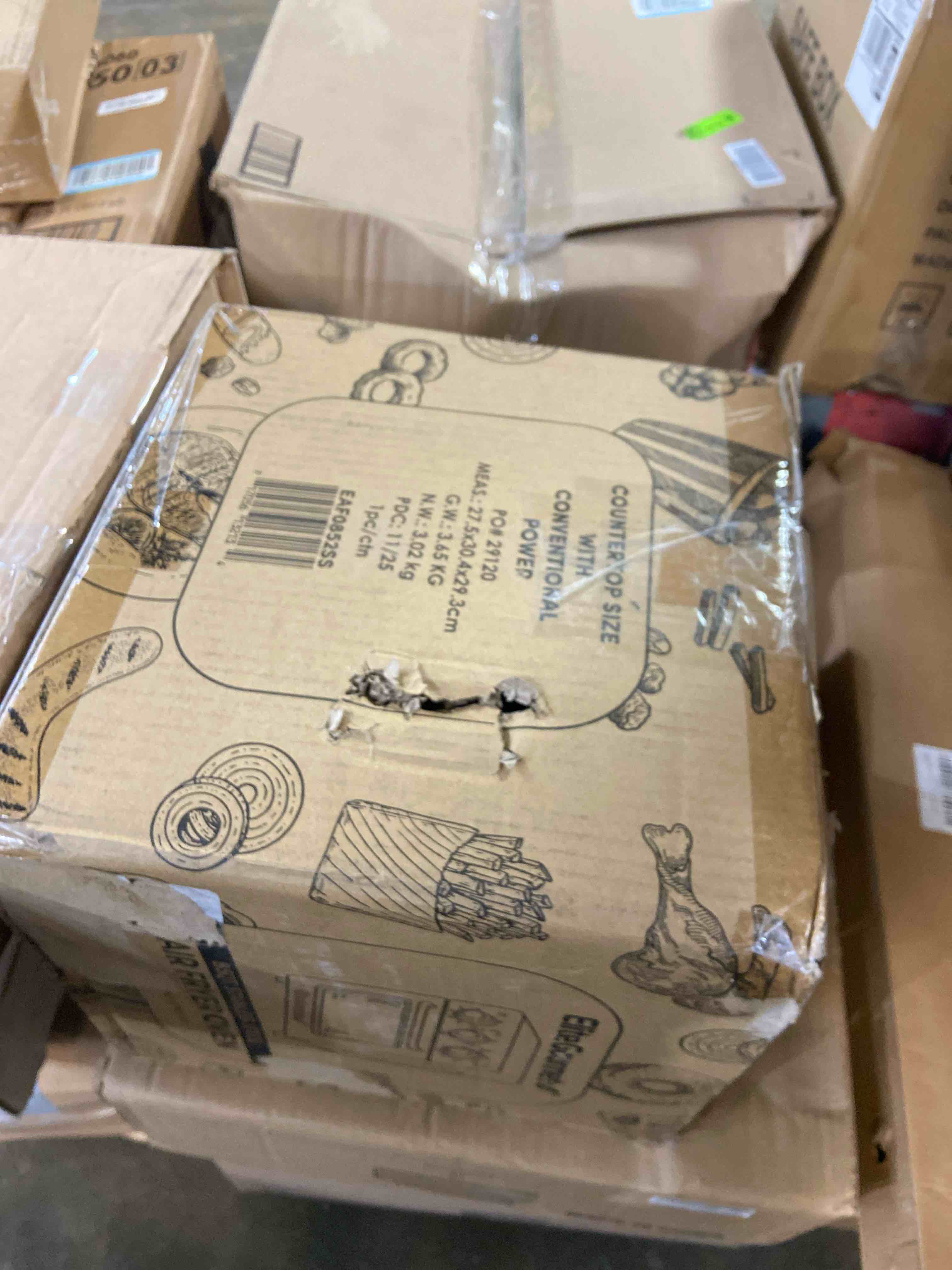 Condition photo showing Good Condition for Elite Gourmet EAF0852SS 8.5Qt. Capacity Air Fryer Oven, Air Fry, Broil, Toast, Bake & Broil with Convection, Time and Temperature Controls, 800-Watts, Includes 25 Delicious Recipes, Stainless Steel