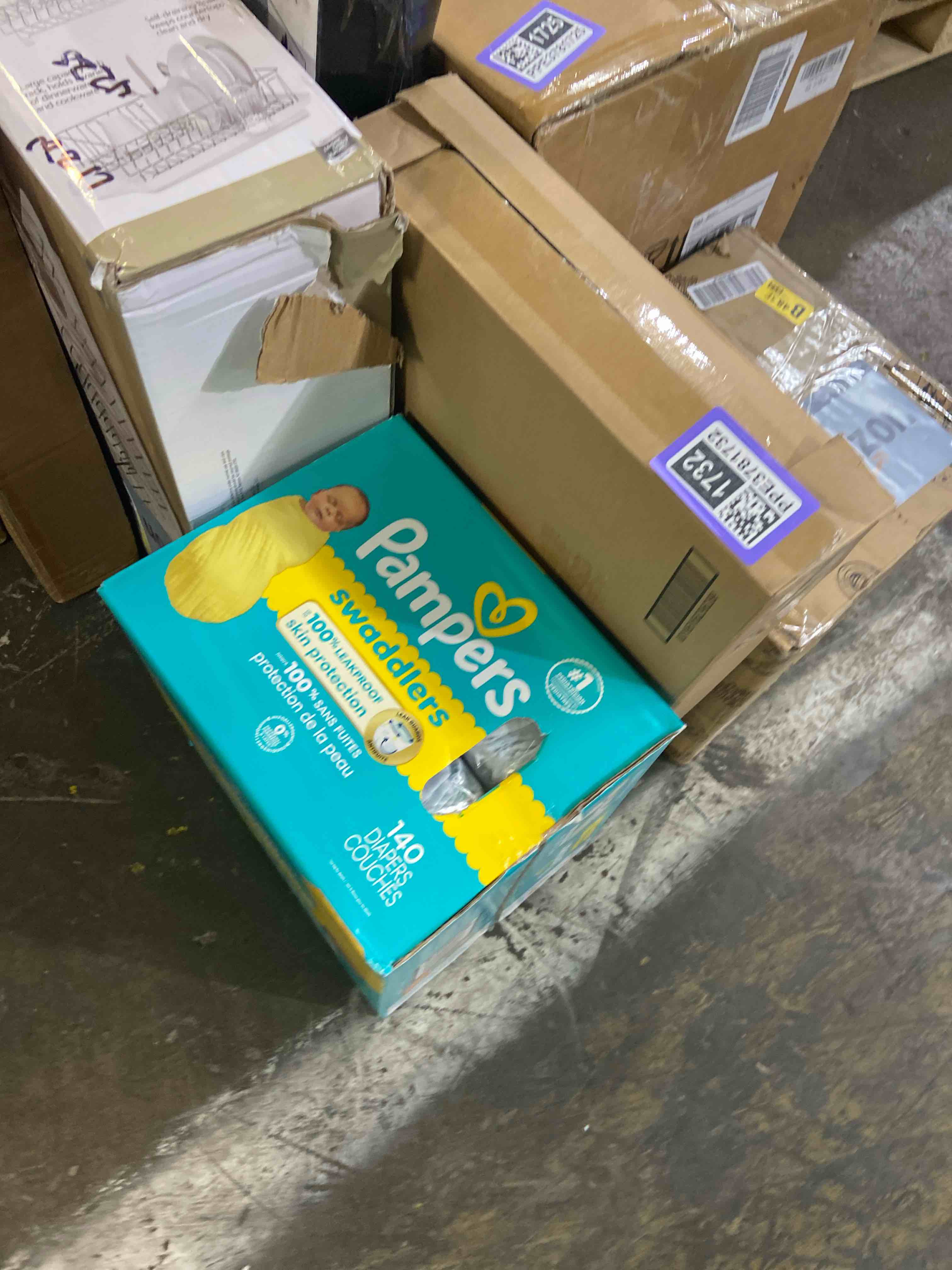 Condition photo showing New/Like New for Pampers Swaddlers Diapers, Size 0 (up to 10 lbs), 140 Count, Absorbent, Keeps Baby Dry and Comfortable, Skin Safe Disposable Baby Diaper (Packaging May Vary) Newborn 140