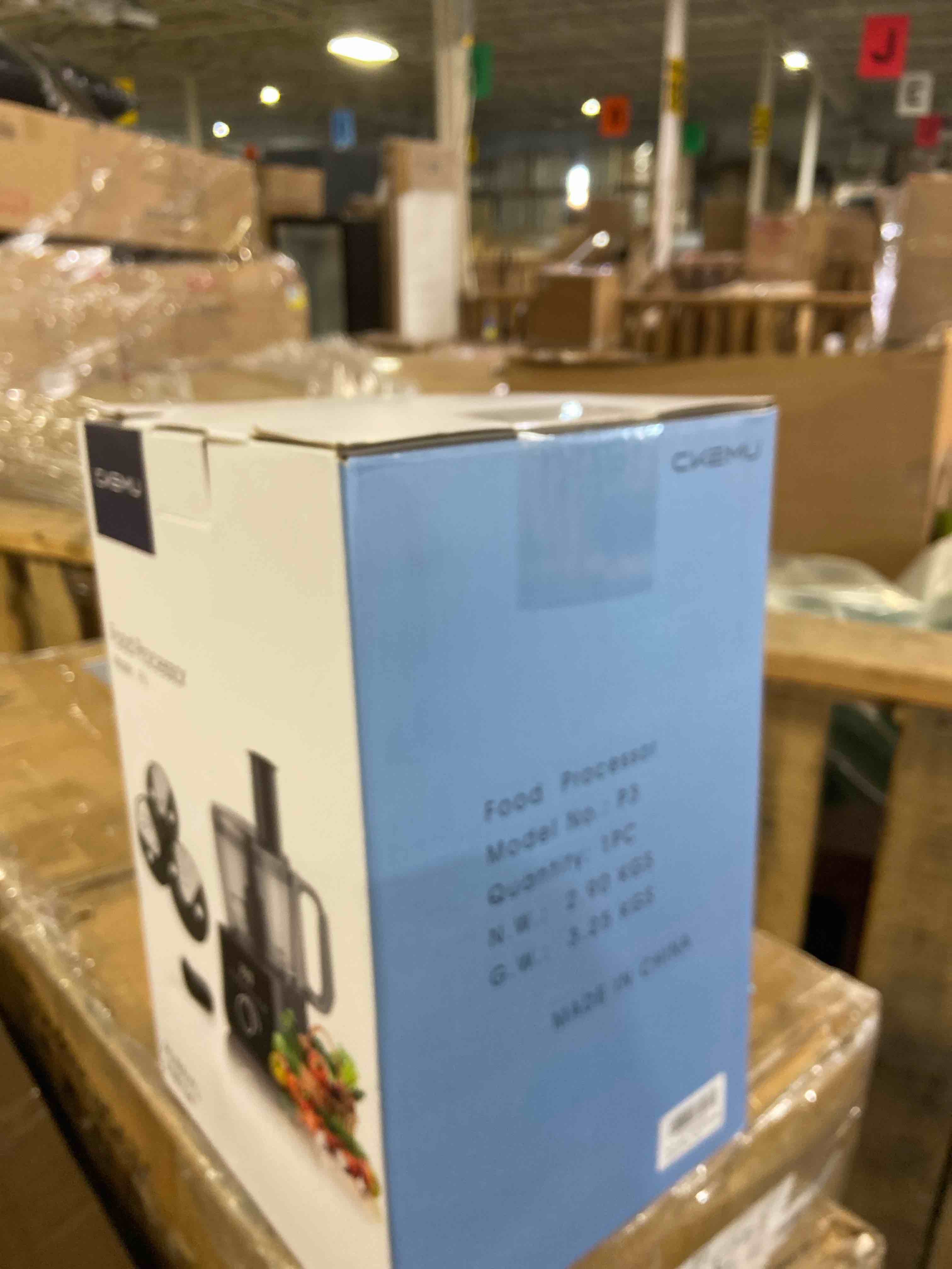 Condition photo showing New/Like New for 12 Cup Smart Food Processor, Electric Food Chopper Slicer with French-Fry Slicing Shredding Chopping Kneading Cutter, For Meat, Vegetable, Fries, Cheese, Meat & Veggie Prep, Puree E07