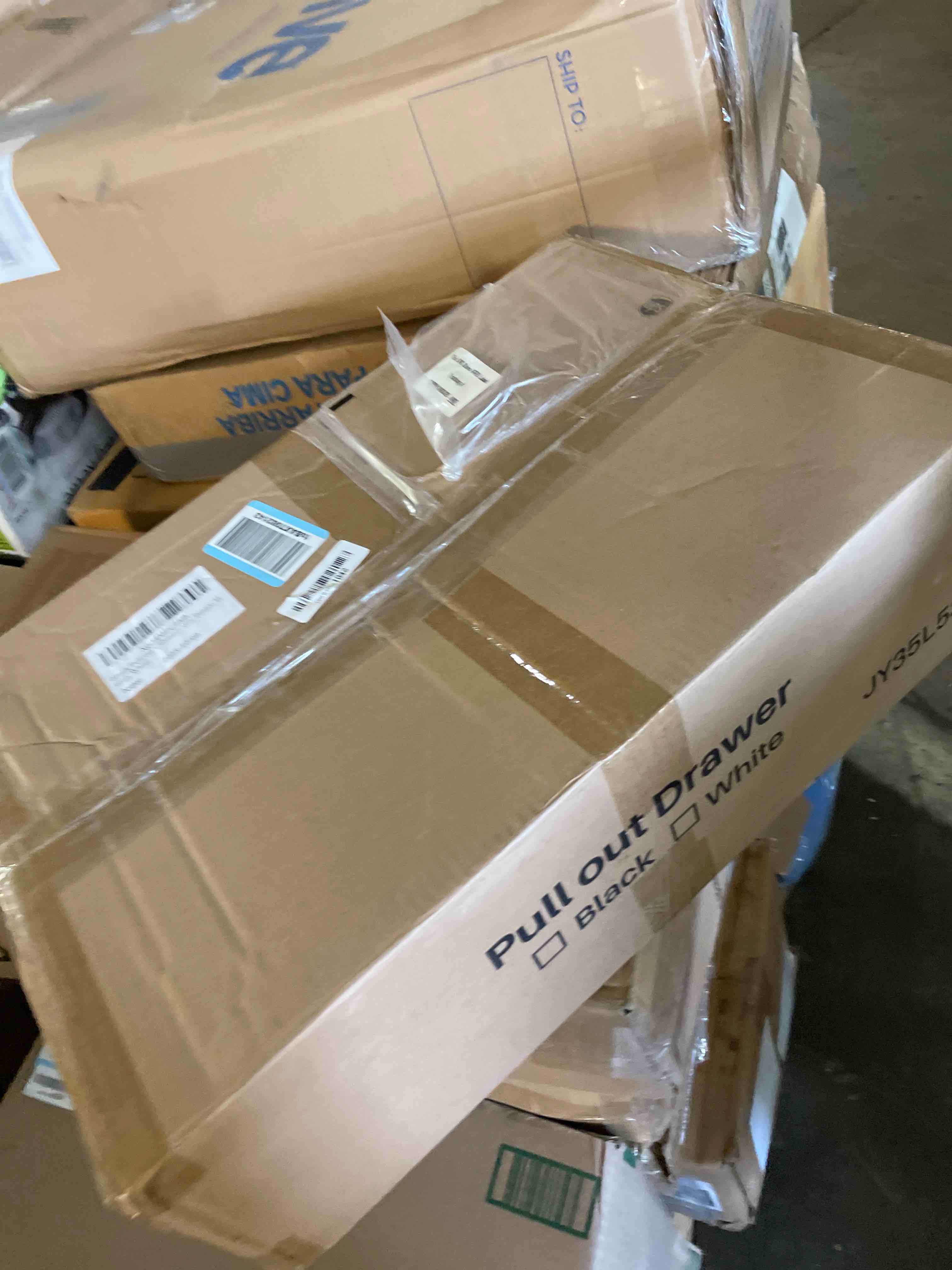 Condition photo showing Good Condition for 2Pack Pull out Cabinet Organizer, 21"Deep, Heavy Duty Full-extension Slide out Drawers for Kitchen Cabinet, Roll out Shelf Storage with Nano Adhesive for Pots, Bathroom, Pantry, Home, White White 13.8"Wide-21"Deep (2Pack?