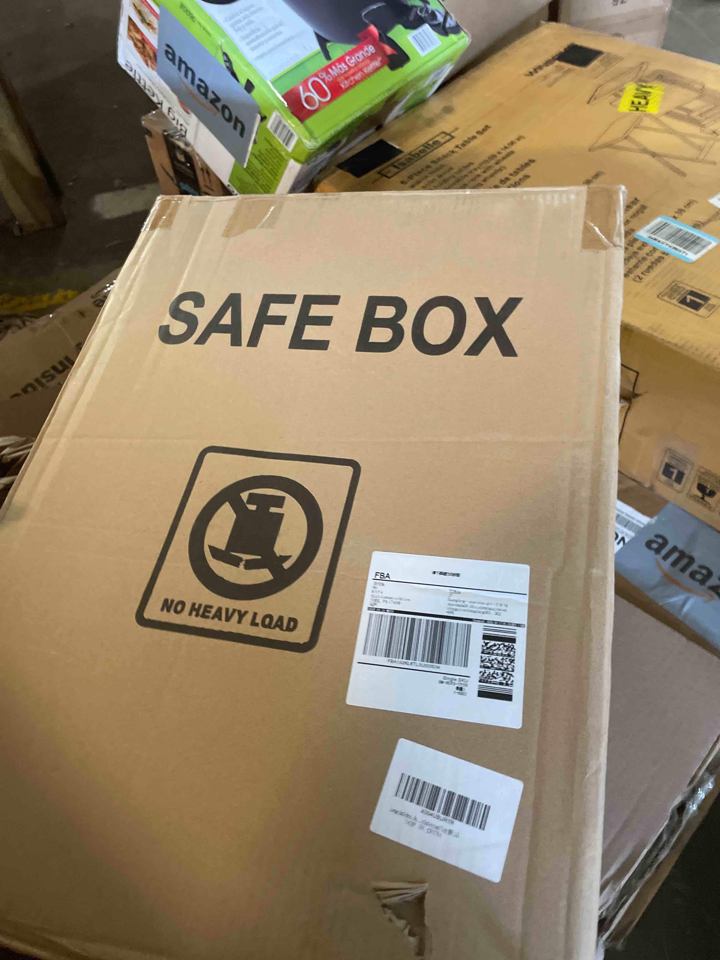 Condition photo showing New/Like New for Large Safe, 5.0 Cubic Feet Home Safes with Fireproof Waterproof Bag, Anti-Theft Digital Safe Box with Digital Keypad & 3 Removable Shelves and Led Light, Personal Safes for Document Money Valuable