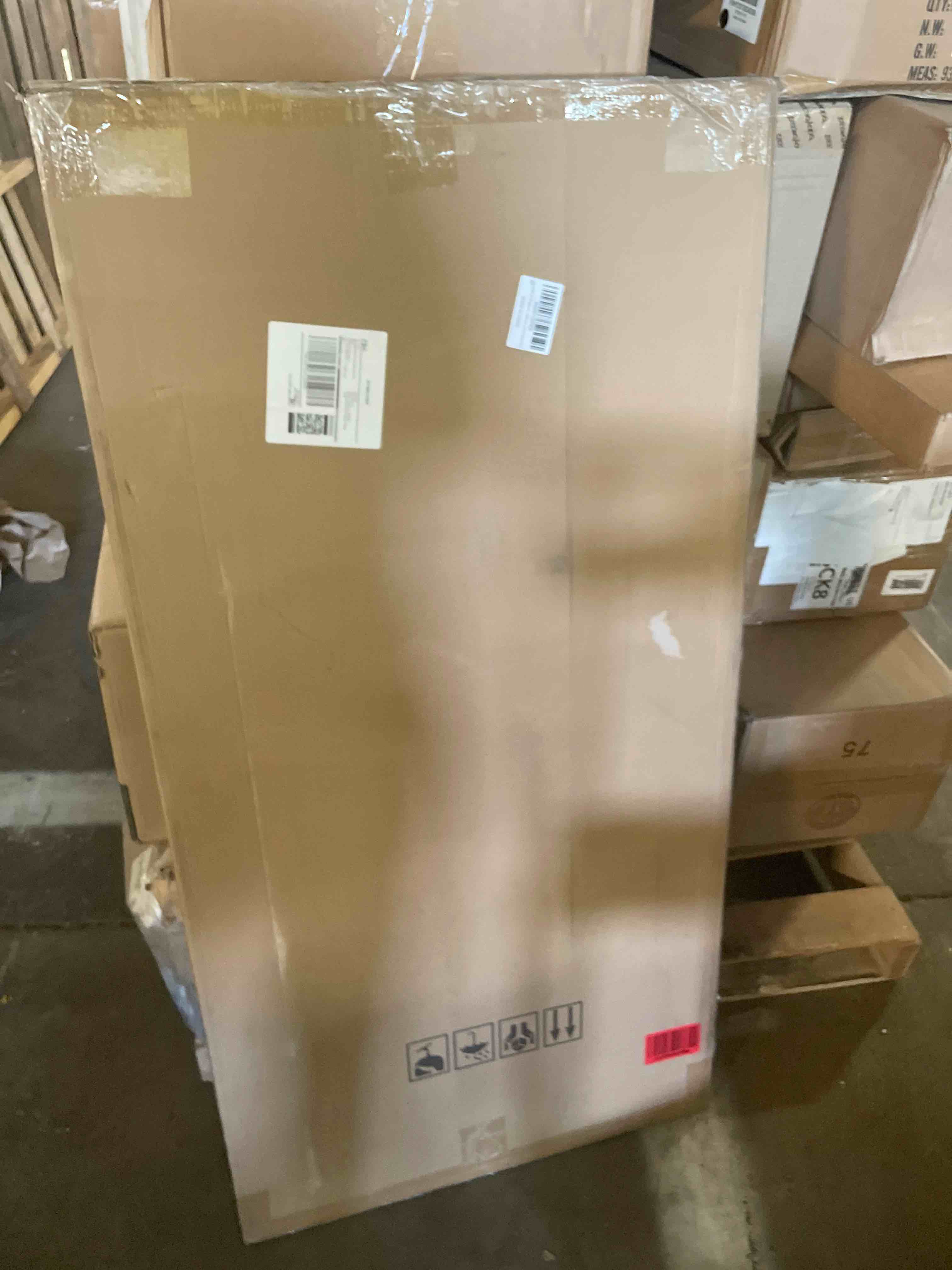 Condition photo showing New/Like New for ElephantStock Hazy Pine Forest Wall Art - Horizontal Floating Framed Canvas - 1-Piece Living Room Wall Decor - Photography Nature Canvas Print - Gray and White Decor for Wall - 13" X 9"