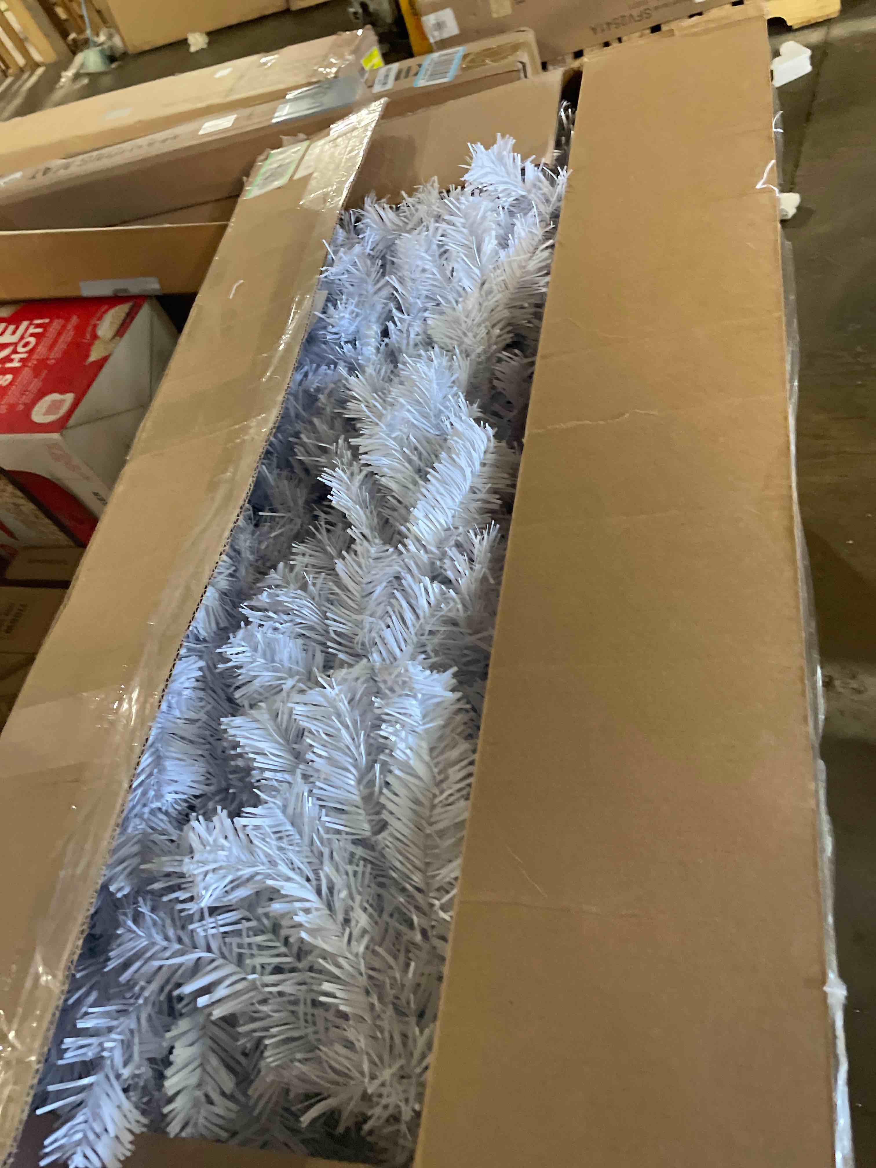 Condition photo showing Good Condition for Best Choice Products Artificial Christmas Tree, White 6ft Premium Pine Unlit Holiday Decoration, Full Size Décor Easy Assembly w/Metal Stand