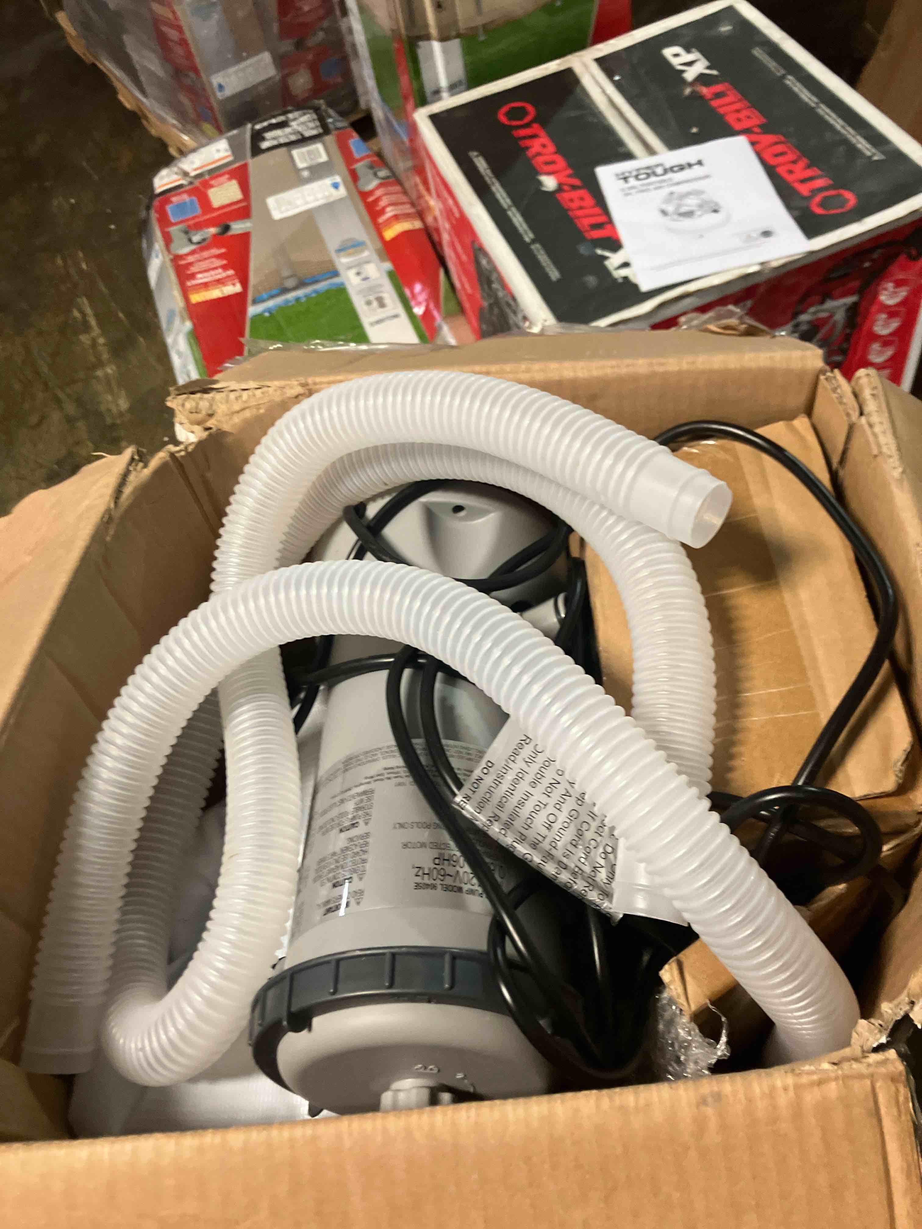 Condition photo showing Good Condition for Bestway Steel Pro MAX 13' x 42" Above Ground Pool, Round Metal Frame Outdoor Swimming Pool Set with Canopy, Filter Pump, Ladder, and Cover, Taupe (Used)