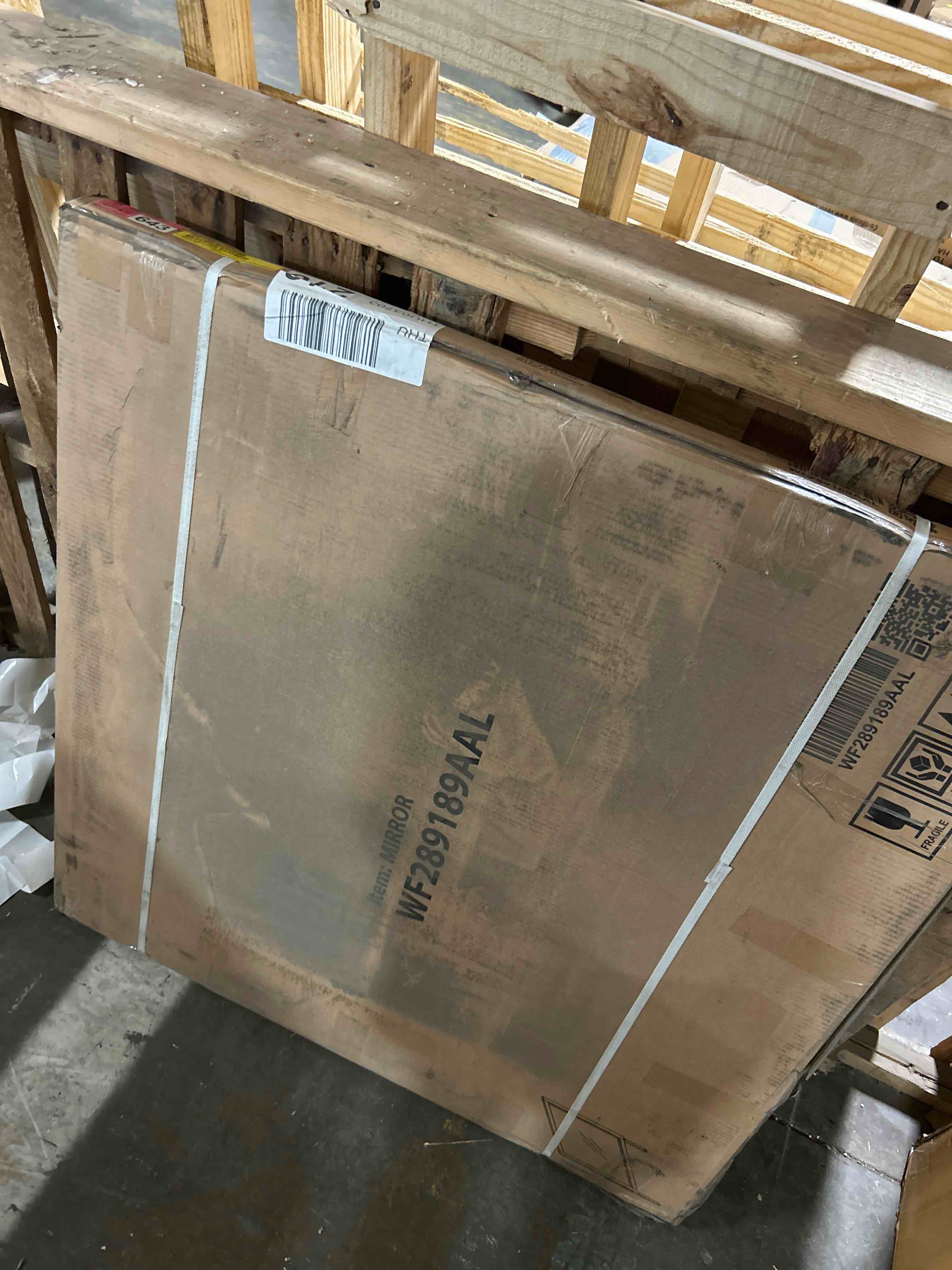 Condition photo showing Good Condition for Square Wood Dresser Mirror