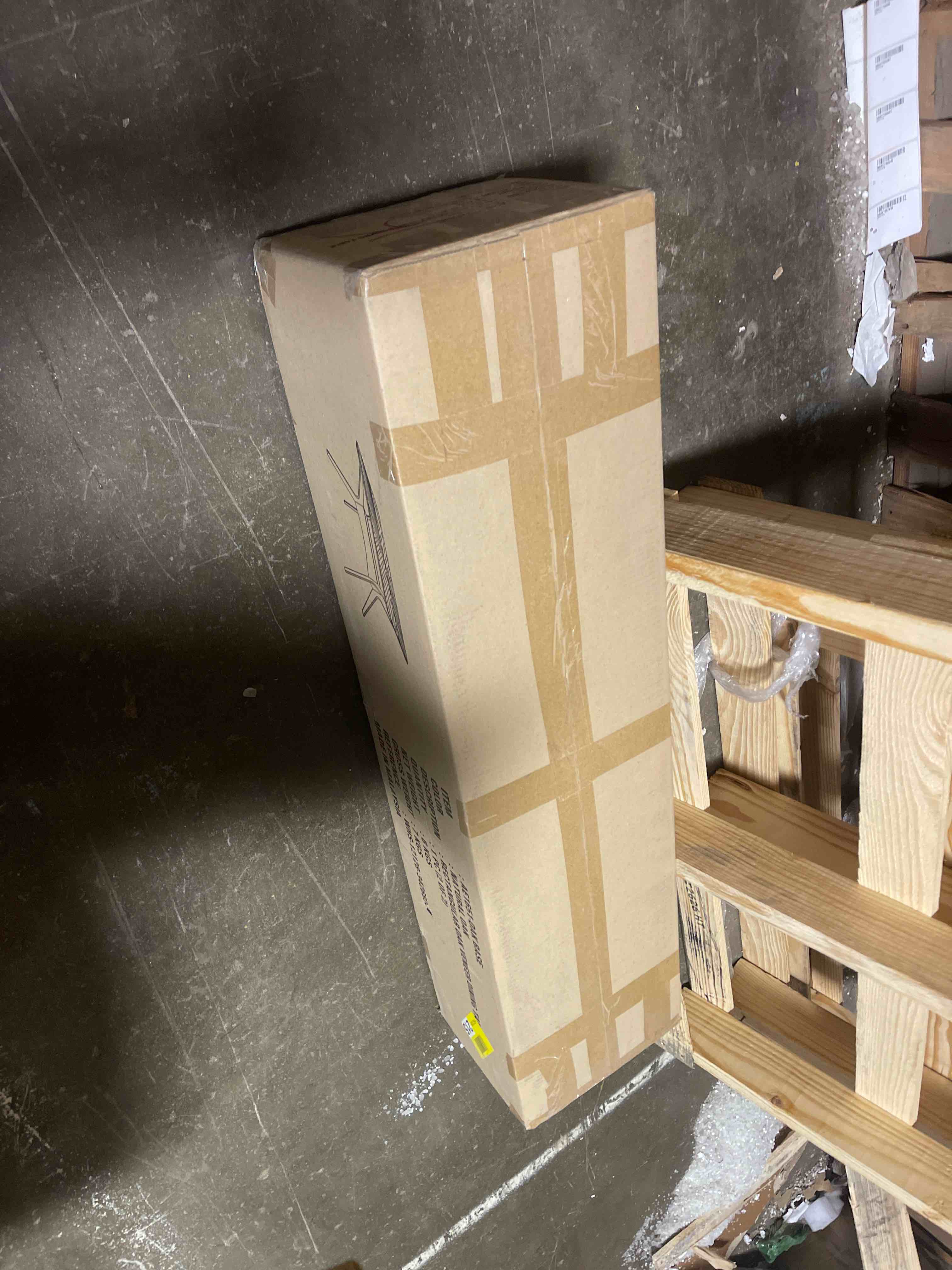 Condition photo showing As Is for Muhsina Cross Leg Rectangular Dining Table