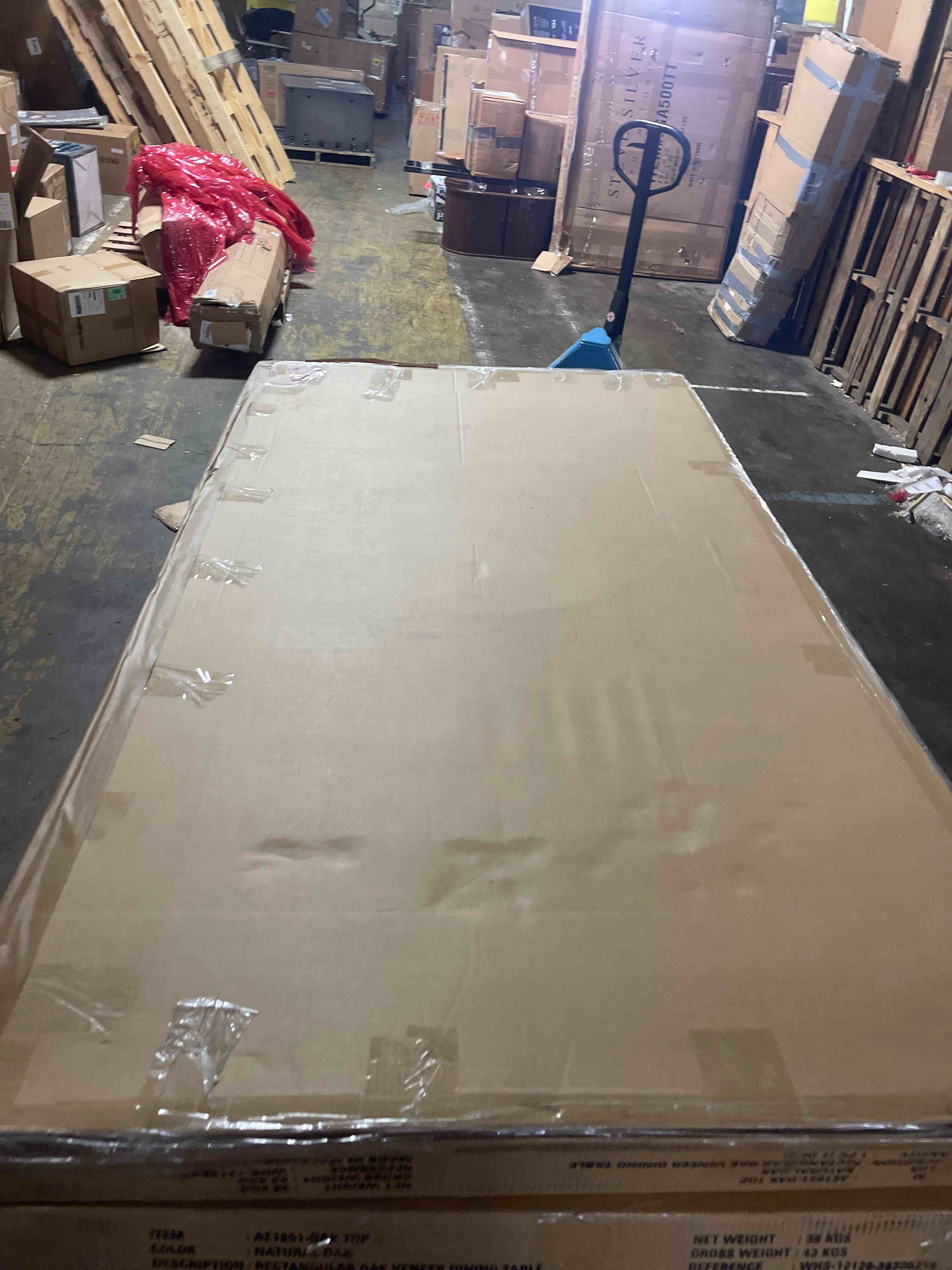 Condition photo showing As Is for Beechgrove Oak Dining Table