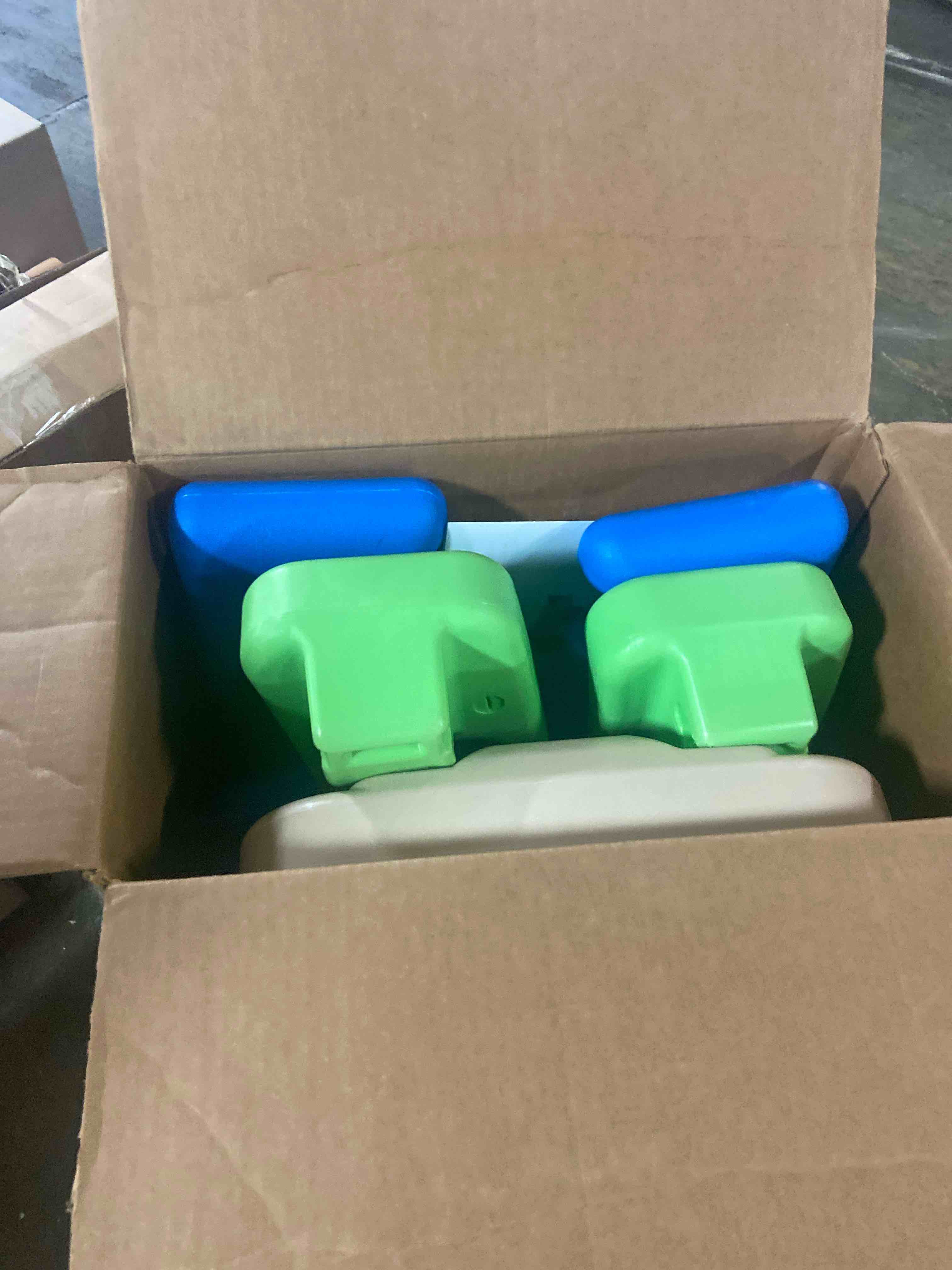 Condition photo showing Good Condition for Little Tikes Easy Store Jr. Picnic Table with Umbrella - Blue / Green Blue/Green Junior