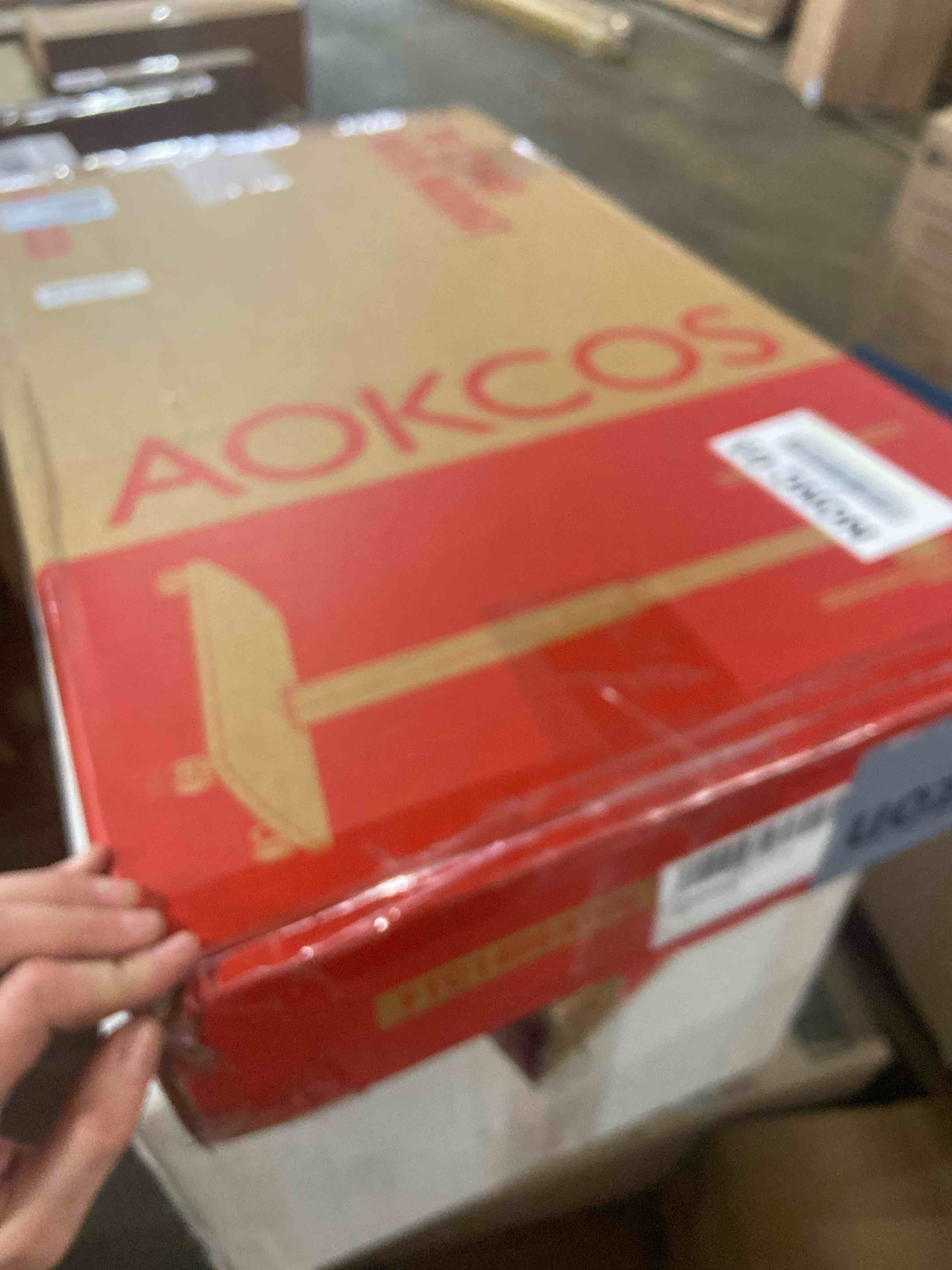 Condition photo showing New/Like New for AOKCOS Rolling TV Stand for 32-65 Inch TVs, Portable Mobile TV Stand on Wheels, 8-Level Height Adjustable TV Cart with Swivel & Tilt Mount for Bedroom/Living Room/Office/Corner White