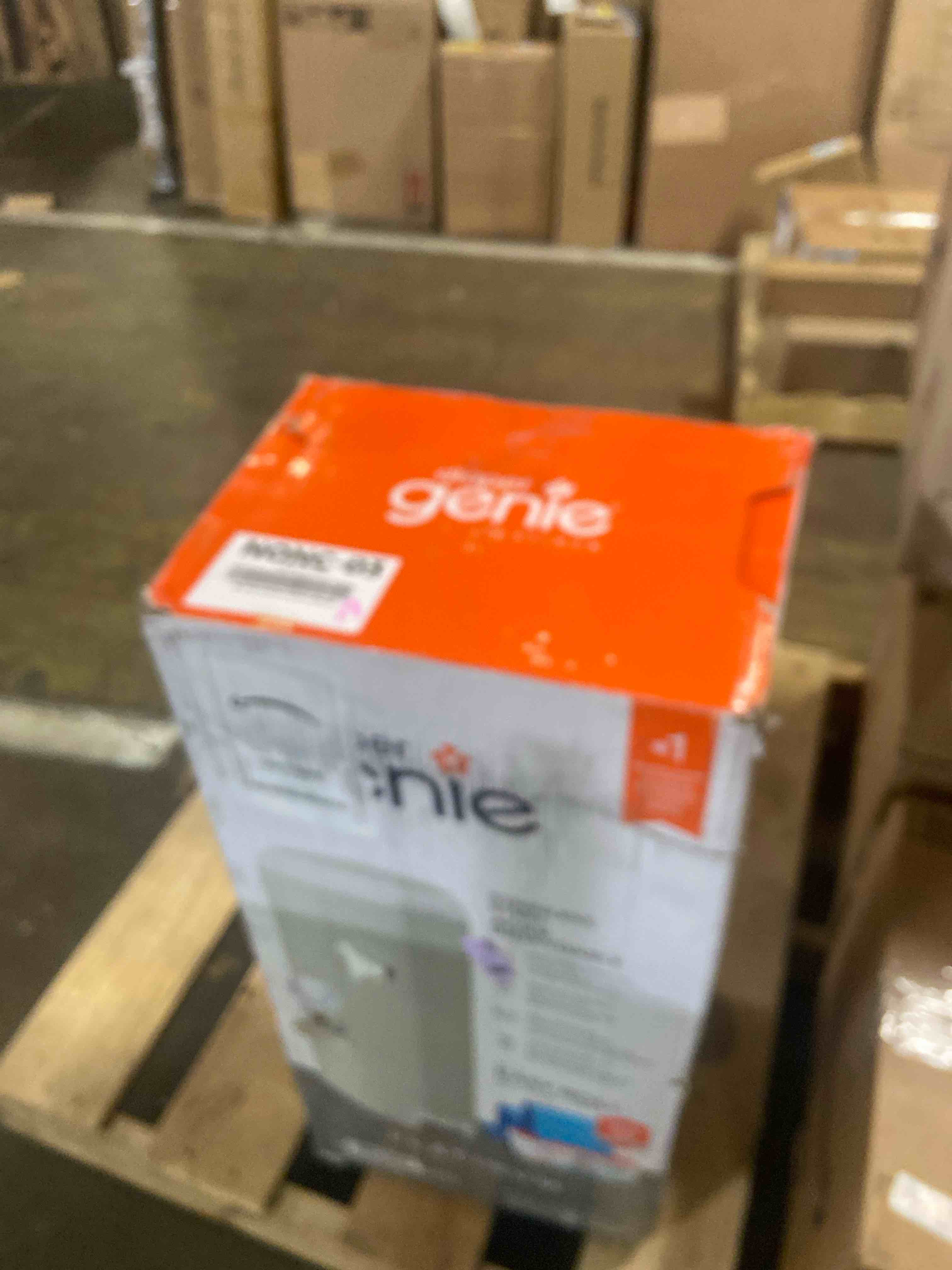 Condition photo showing Good Condition for Diaper Genie Platinum Pail (Sage Green) is Made in Durable Stainless Steel and Includes 1 Easy Roll Refill with 18 Bags That can Last up to 5 Months.