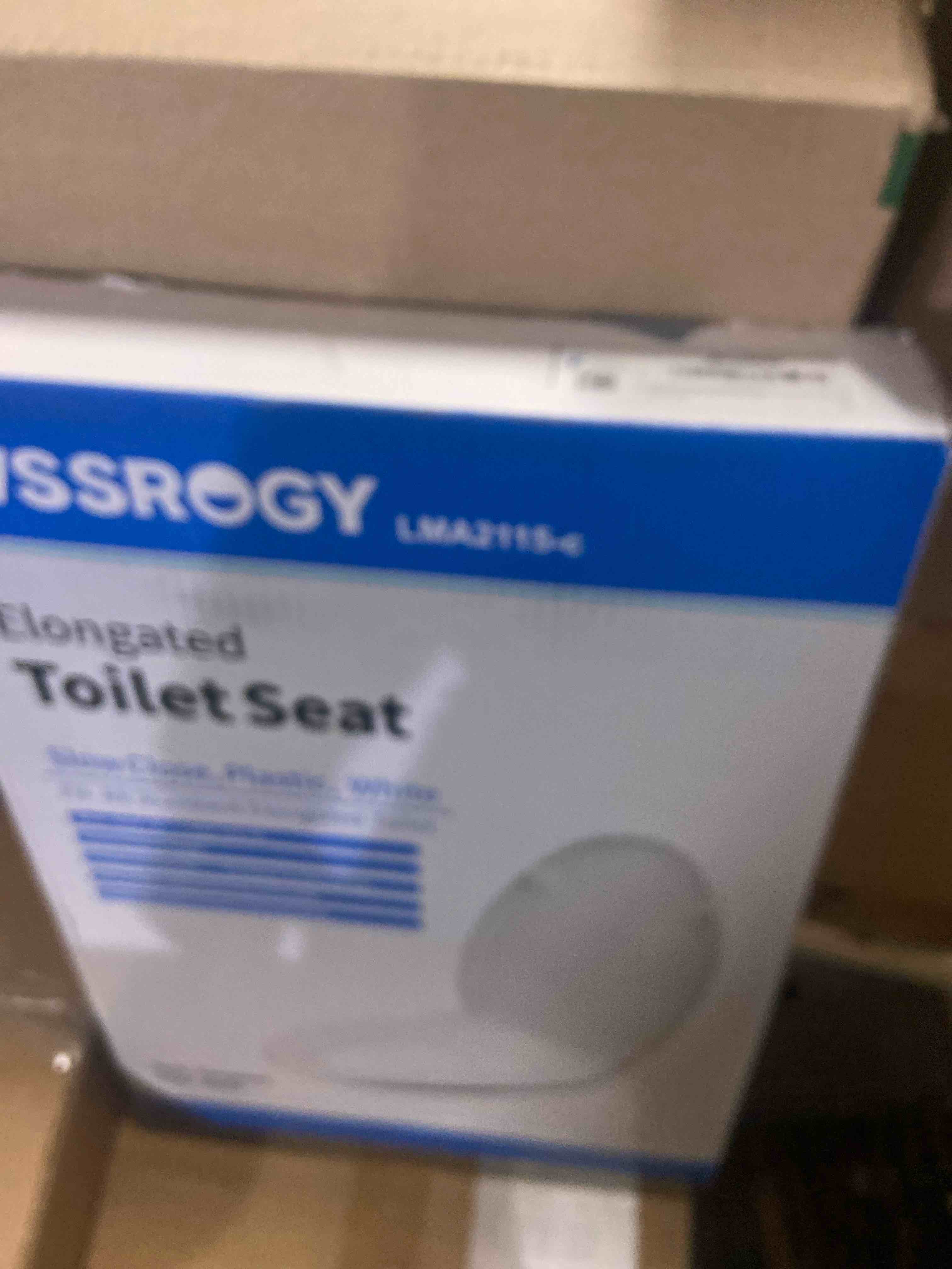 Condition photo showing New/Like New for WSSROGY Toilet seat Elongated with Slow Close Hinges, Four Bumpers Never Loosen and Easily Remove, Two Sets of Parts, Plastic, White Elongated White - Adult Seat