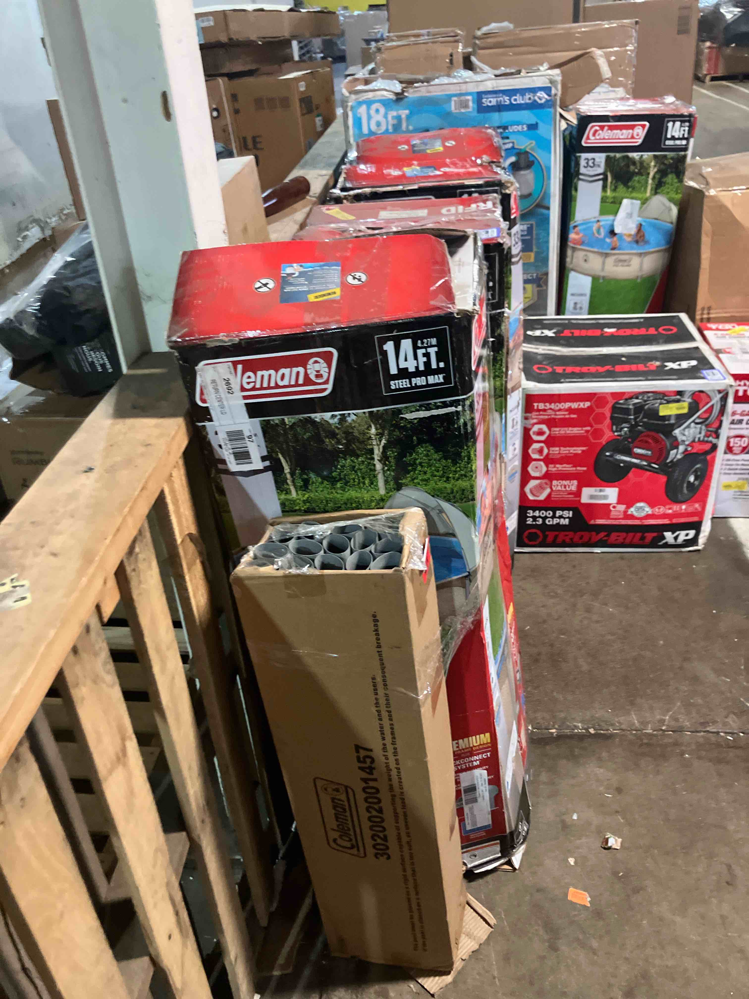 Condition photo showing Good Condition for Coleman Steel Pro Max 14' x 33" Round Metal Frame Above Ground Pool Set (Used, missing canopy)