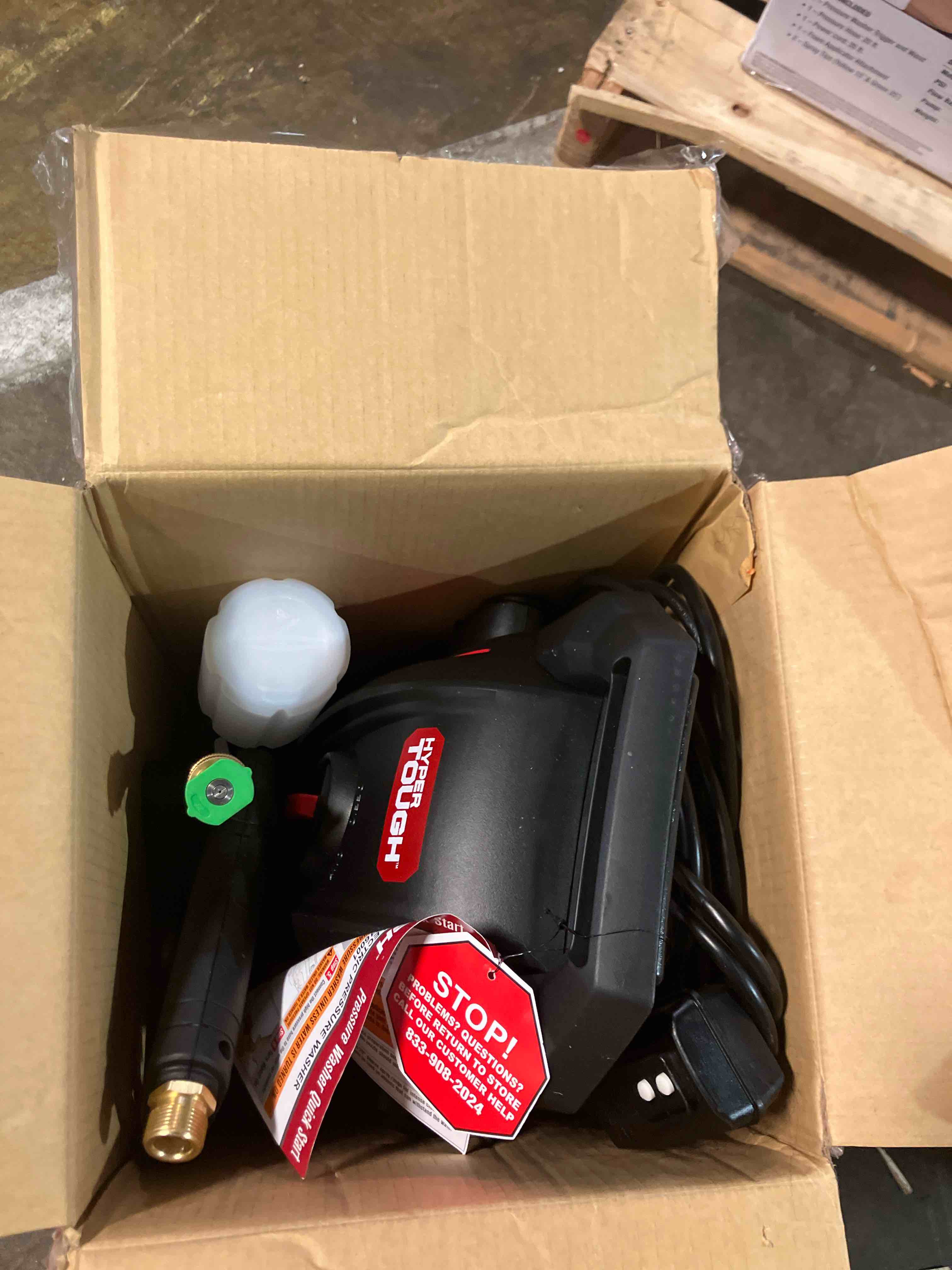 Condition photo showing New/Like New for Hyper Tough Electric Pressure Washer 1600 Psi for Household   Great for Cars  Patios  Driveways