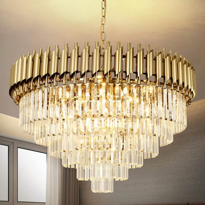 Melar 17 - Light Dimmable Tiered Chandelier