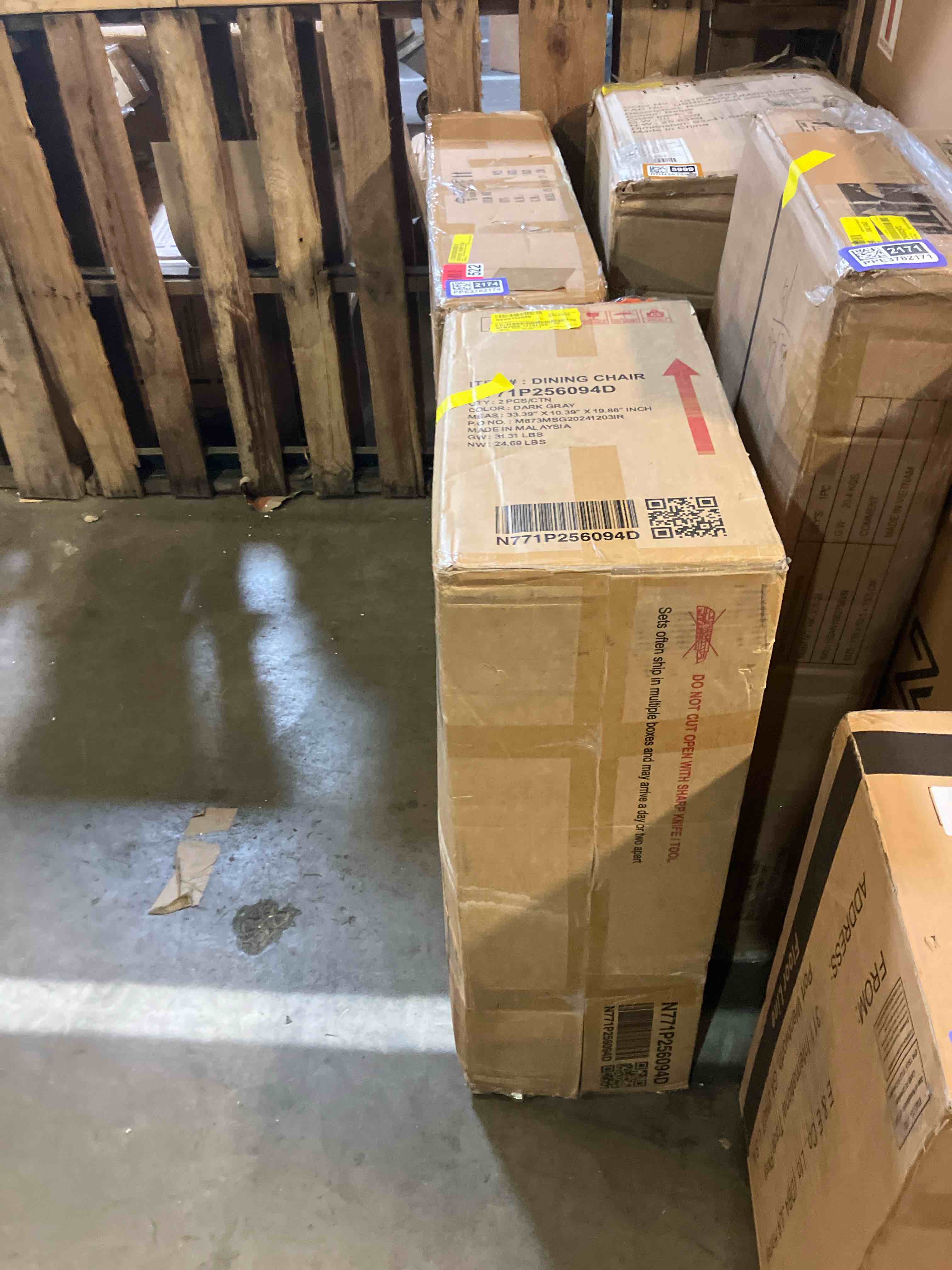 Condition photo showing New/Like New for Melar 17 - Light Dimmable Tiered Chandelier ( 2 dinning chairs only)