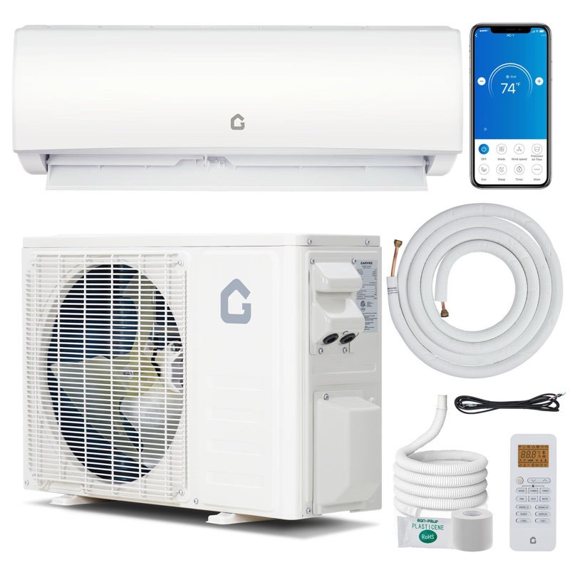 12000 btu mini split air conditioner heat pump system, 20 seer2, 230v, cool up to 750 sq. ft lzn-33mfdvxs