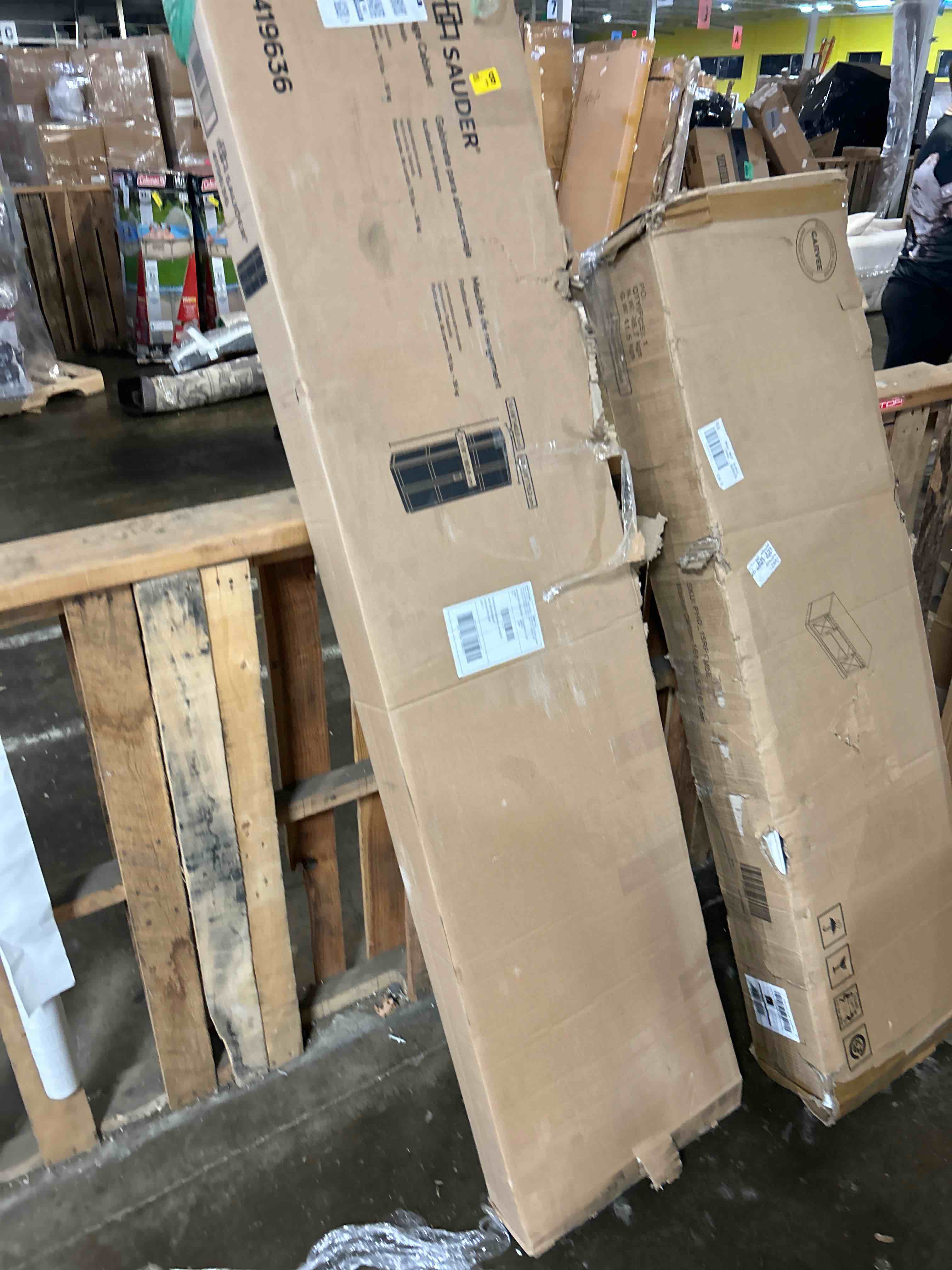 Condition photo showing New/Like New for 71" Storage Cabinet with Doors and Shelves, Tall Pantry Cabinet in White with 2 Doors & 5 Adjustable Shelves, All-Steel Farmhouse Cupboard for Kitchen, Living Room,Home Office,Garage