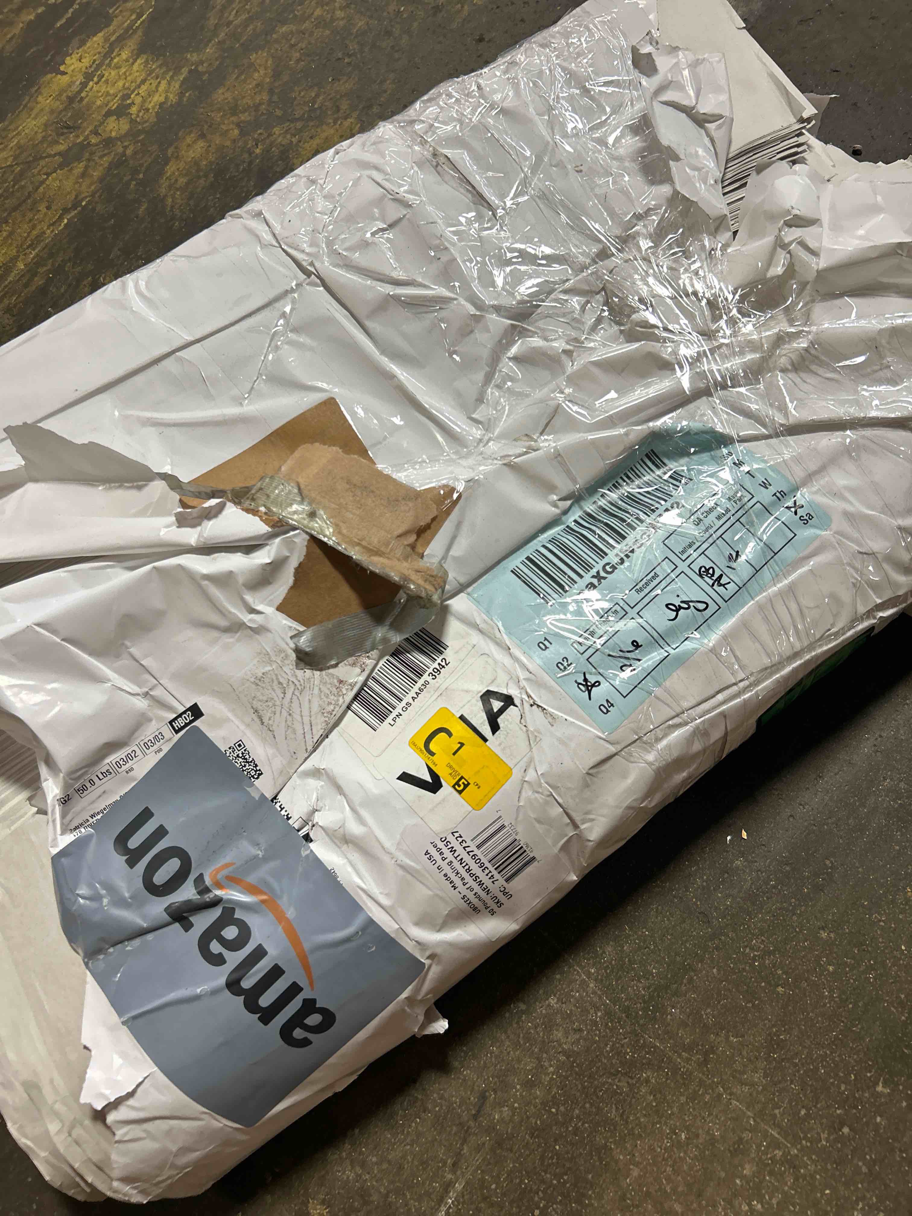 Condition photo showing Good Condition for BOX USA Packing Paper Sheets (50 lb) - Newsprint Paper for Shipping, Storage and Moving Supplies, Off White