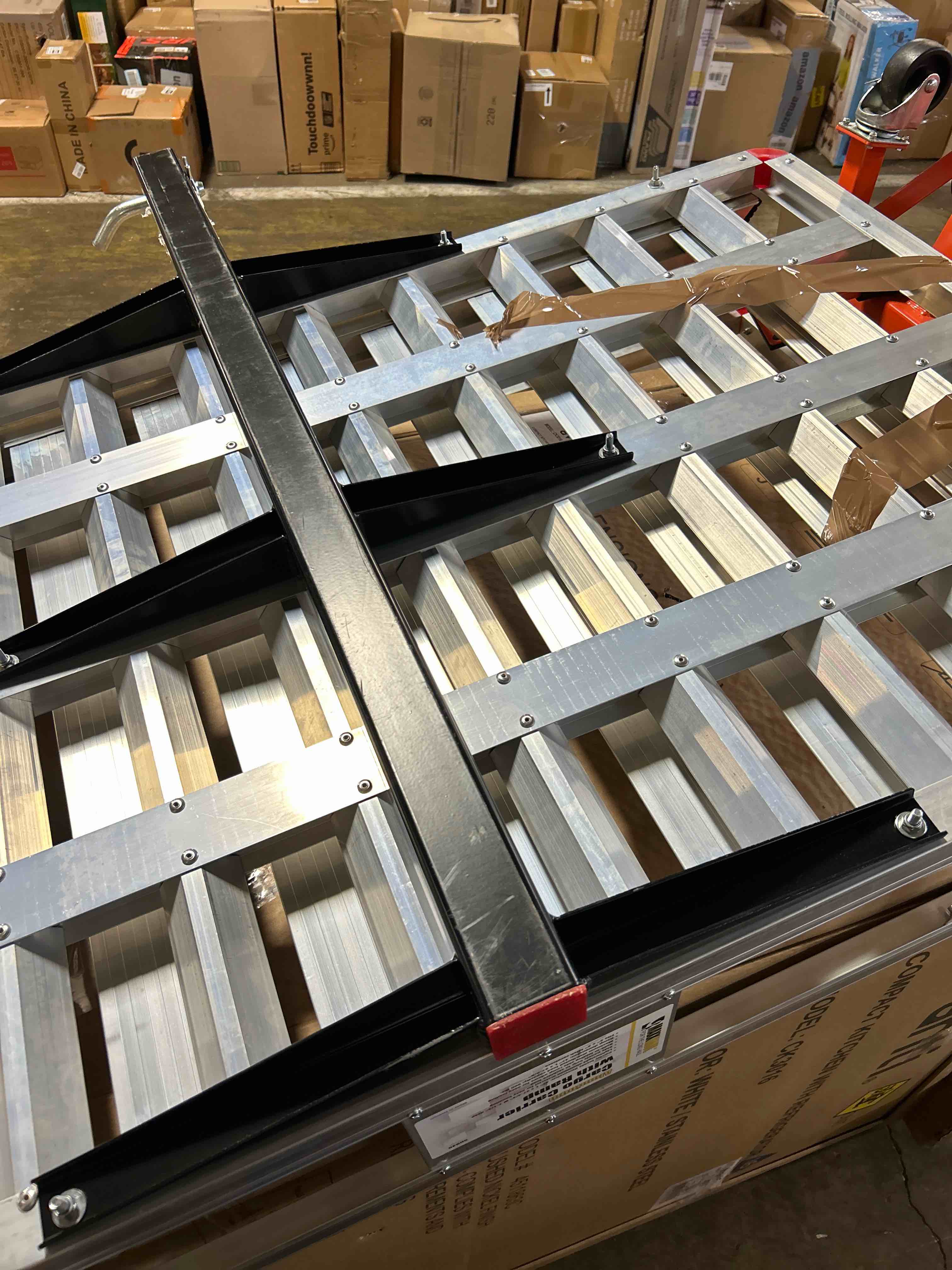 Condition photo showing Good Condition for MaxxHaul 50945 Aluminum Hitch Mount Wheelchair/Mobility Carrier – 50" x 29.5" Cargo Basket with 47" Ramp – 500 lb Capacity – Fits RVs, Trucks, SUVs, Vans, Cars – Includes Hitch Tightener