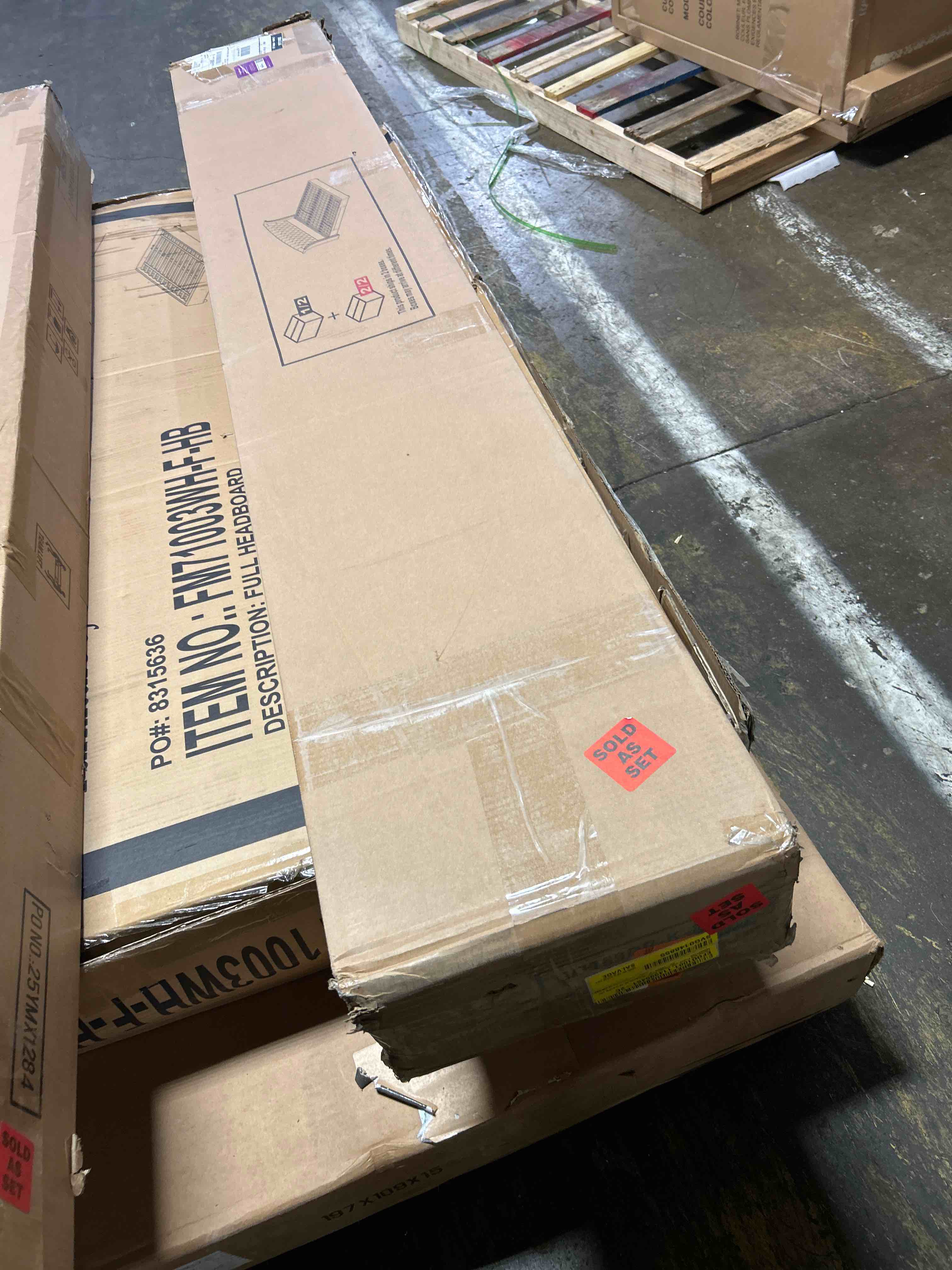 Condition photo showing As Is for Tanikia Bed Frame with Storage Draw(Box 1 of 2 only)