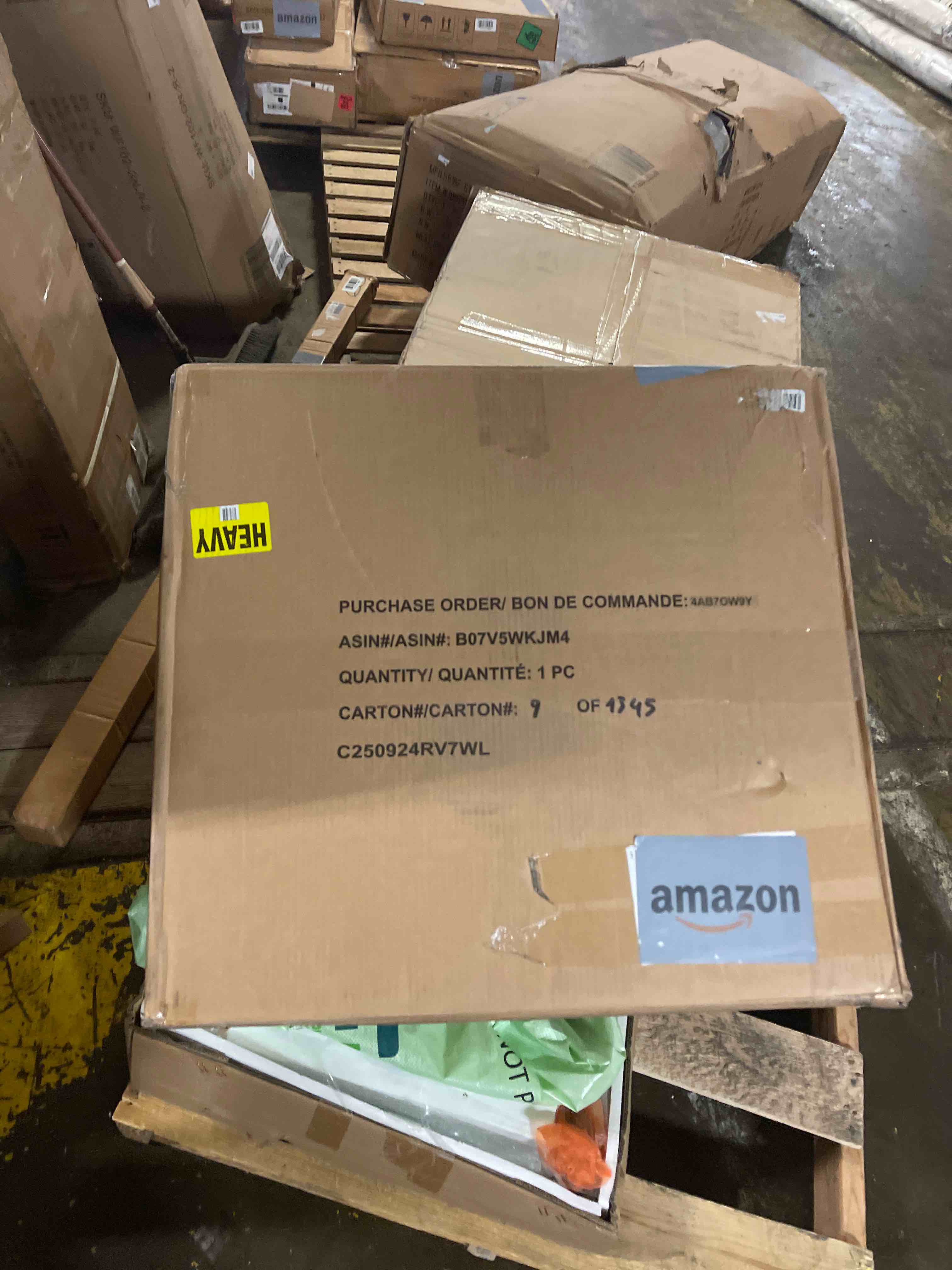 Condition photo showing New/Like New for Amazon Basics Ergonomic Executive Office Desk Chair with Lumbar Support, Flip-up Armrests, Adjustable Height, Grey Leather