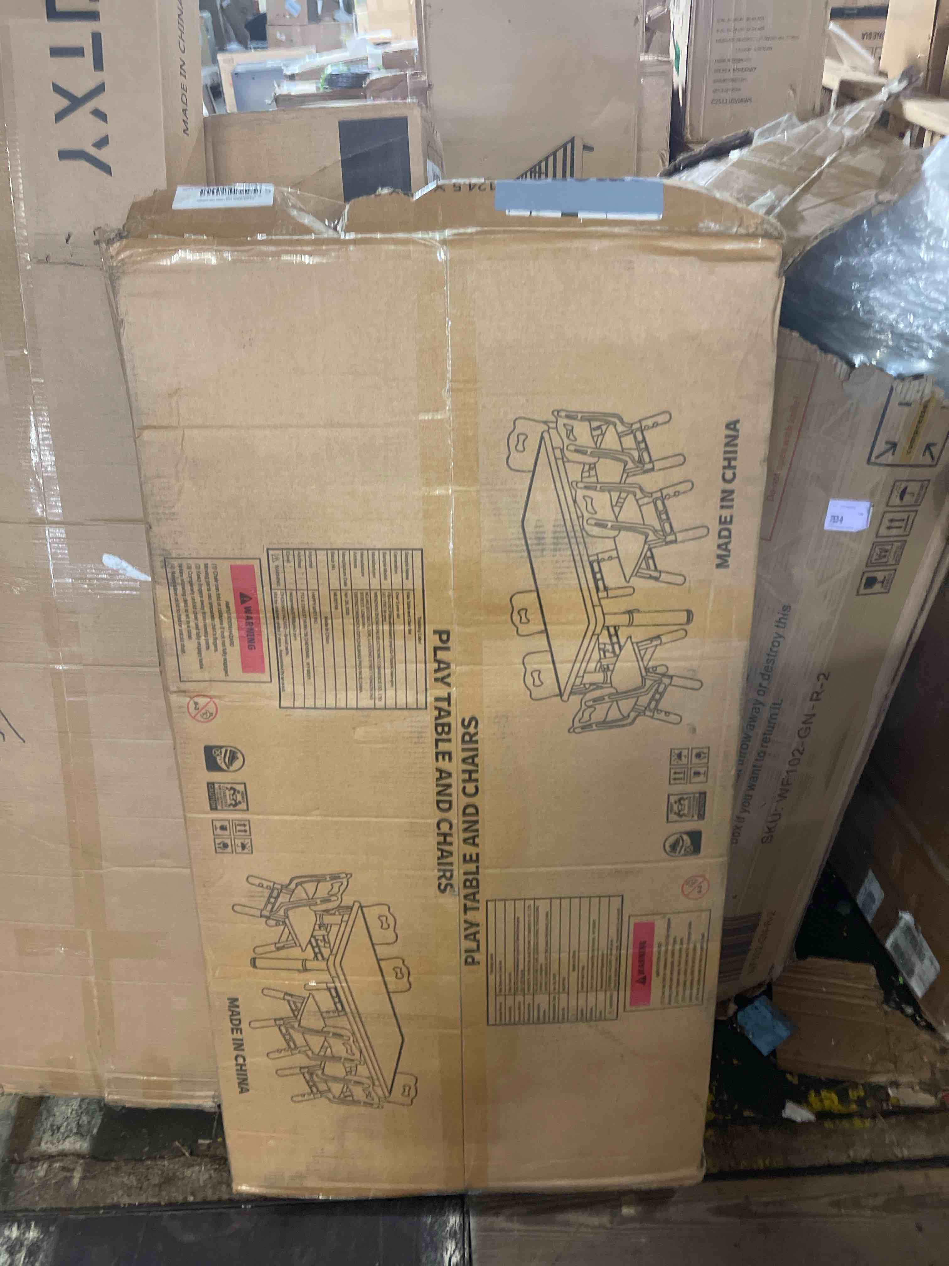 Condition photo showing New/Like New for Kids Table and Chair, Toddler Table and Chair Set, Adjustable Kids Table, Non-Slip Table Legs&Organizer, Graffiti Desktop, Suitable for Kids Table and Chairs Ages 3-12