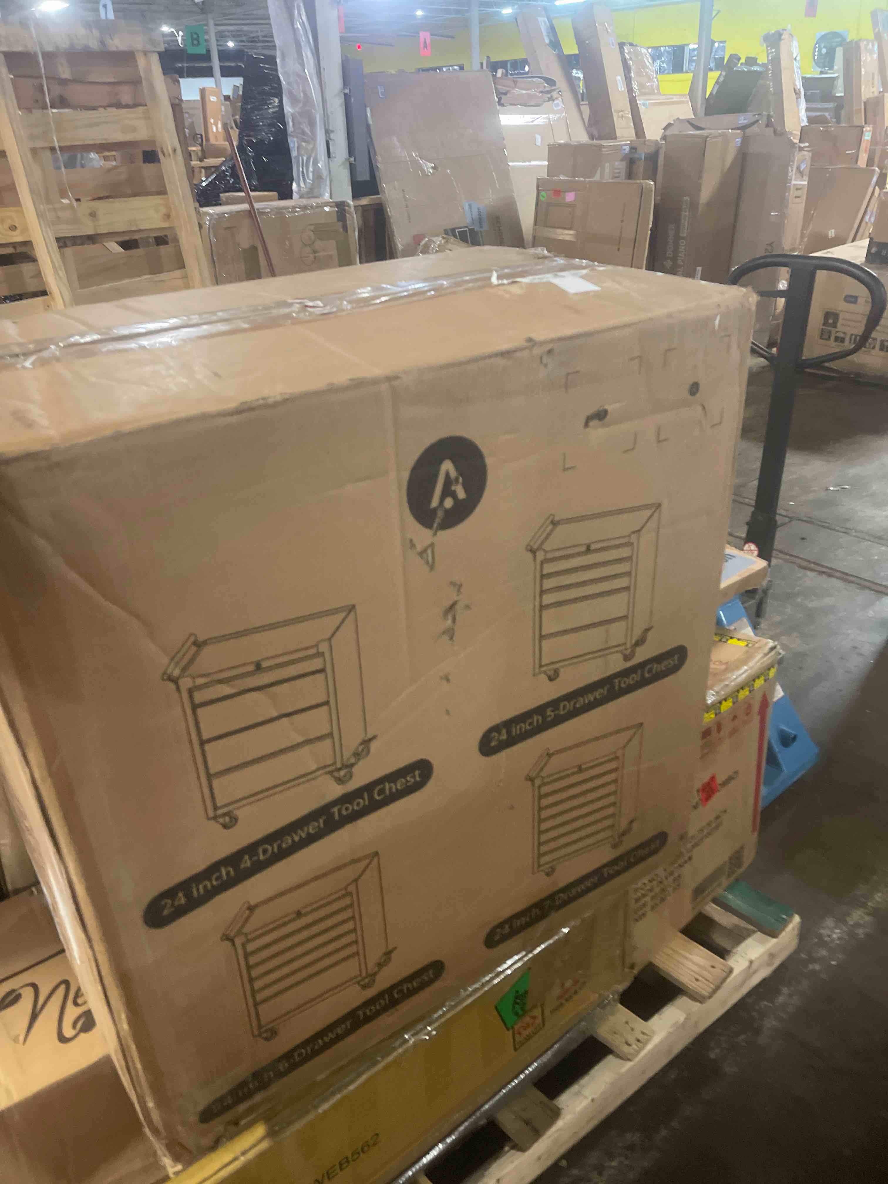 Condition photo showing New/Like New for 5-Drawer Rolling Tool Box with Wheels, Rolling Tool Chest with Drawers, Portable Rolling Toolbox with Wheels, Drawer Tool Chest Organizer for Garage, Workshop and Home Use (Black)