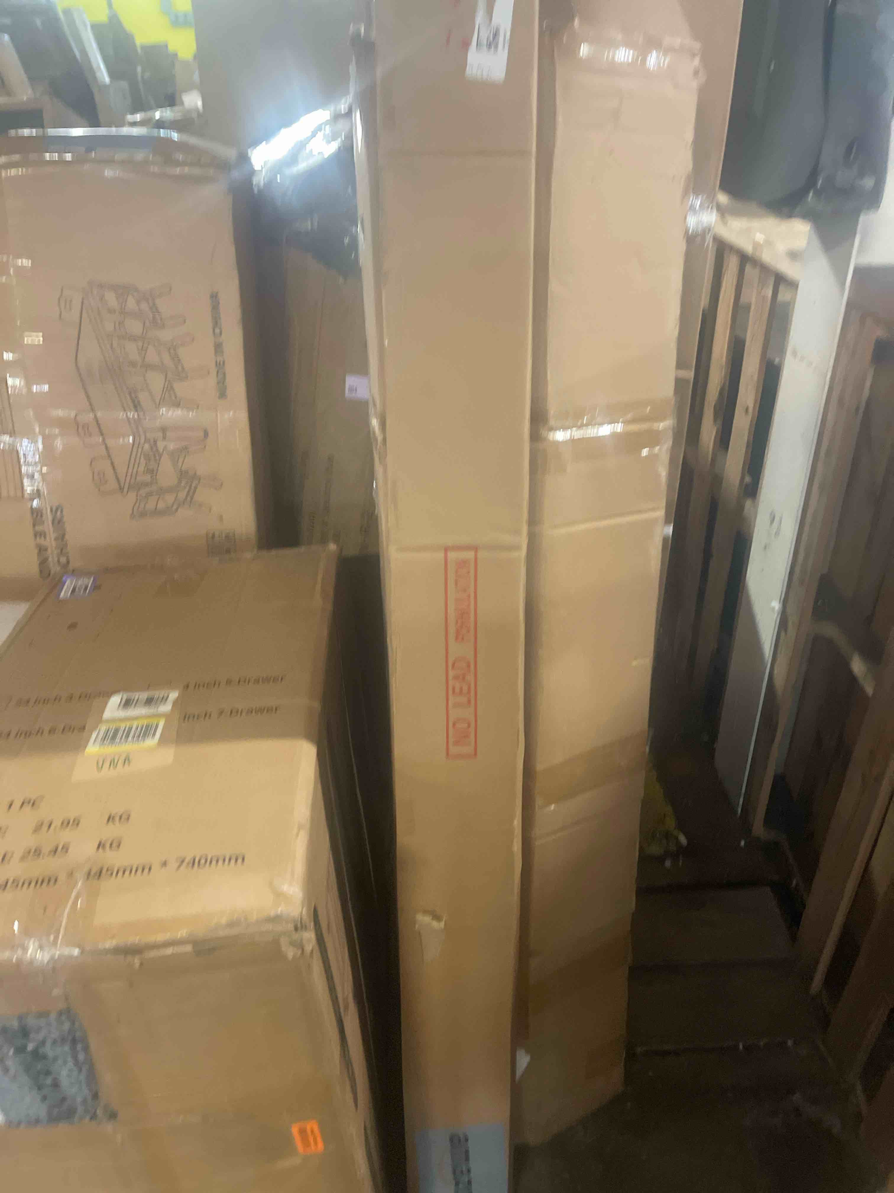 Condition photo showing New/Like New for Studio Series 48" W PVC Foldable Accordion Doors, White White Oak 48