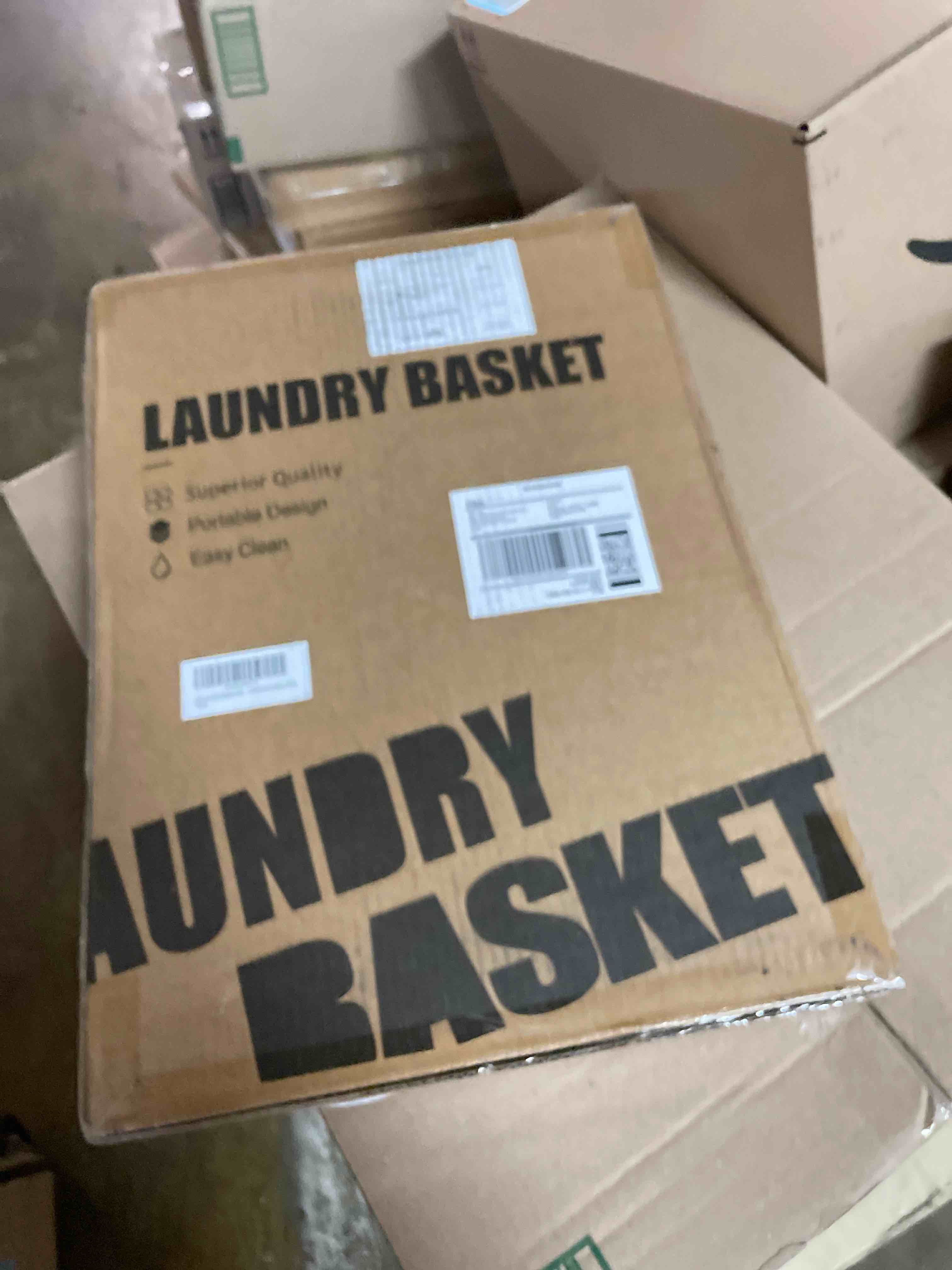 Condition photo showing New/Like New for UAK Plastic Laundry Basket with Wheels & Handle, 67L Heavy Duty Foldable Laundry Hamper – Easy Clean Waterproof Rolling Organizer for Bathroom & Laundry Room, Ivory Ivory XXXL