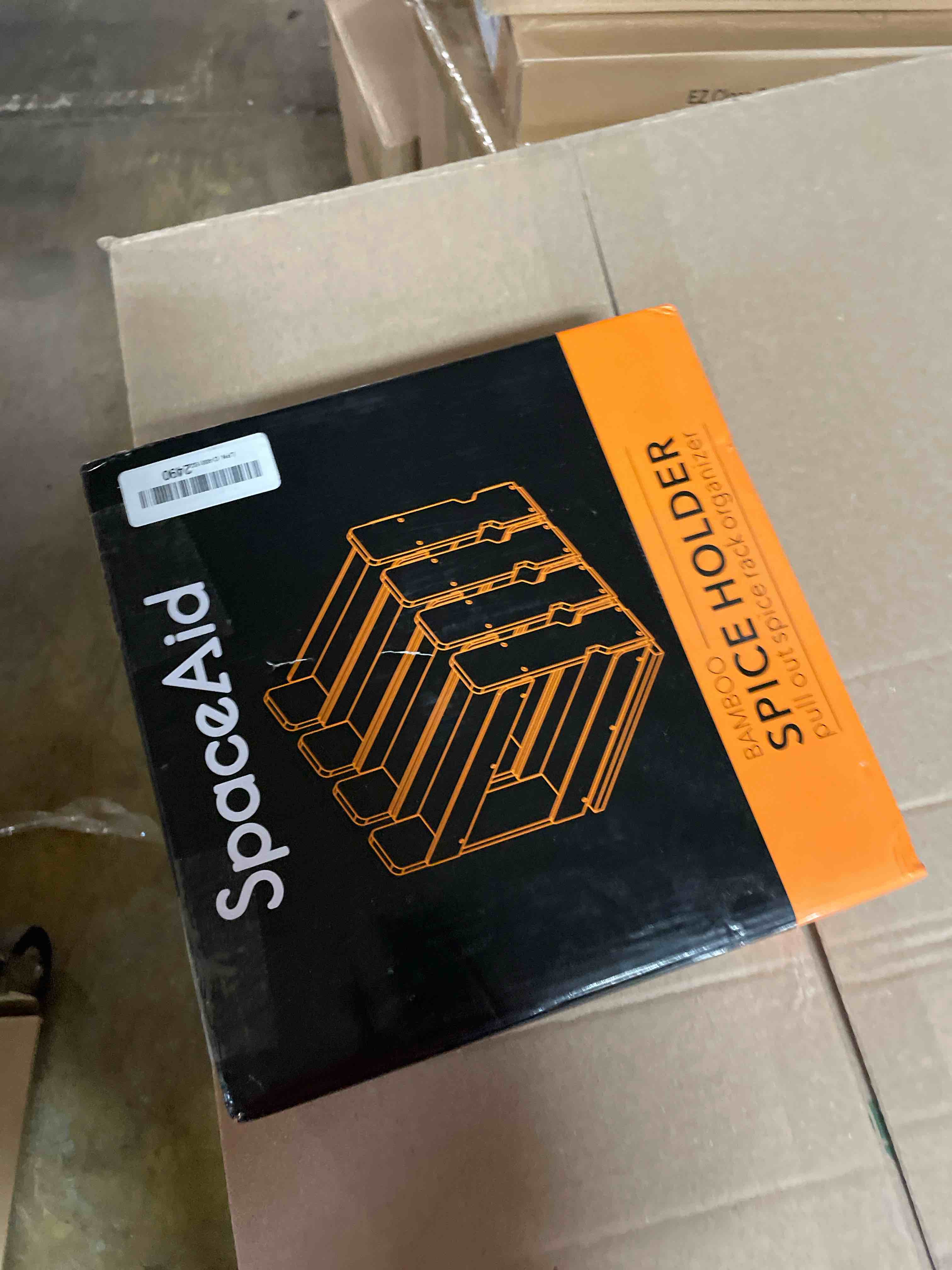 Condition photo showing New/Like New for SpaceAid Bamboo Pull Out Spice Rack Organizer for Cabinet, Heavy Duty Slide Out Seasoning Kitchen Pantry Sliding Vertical Organization, 10.1" Wide, 4 Drawers(2" Wide), 2-Tier, Natural